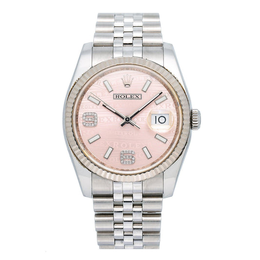 Rolex Datejust 116234 36MM Pink Dial With Stainless Steel Jubilee Bracelet