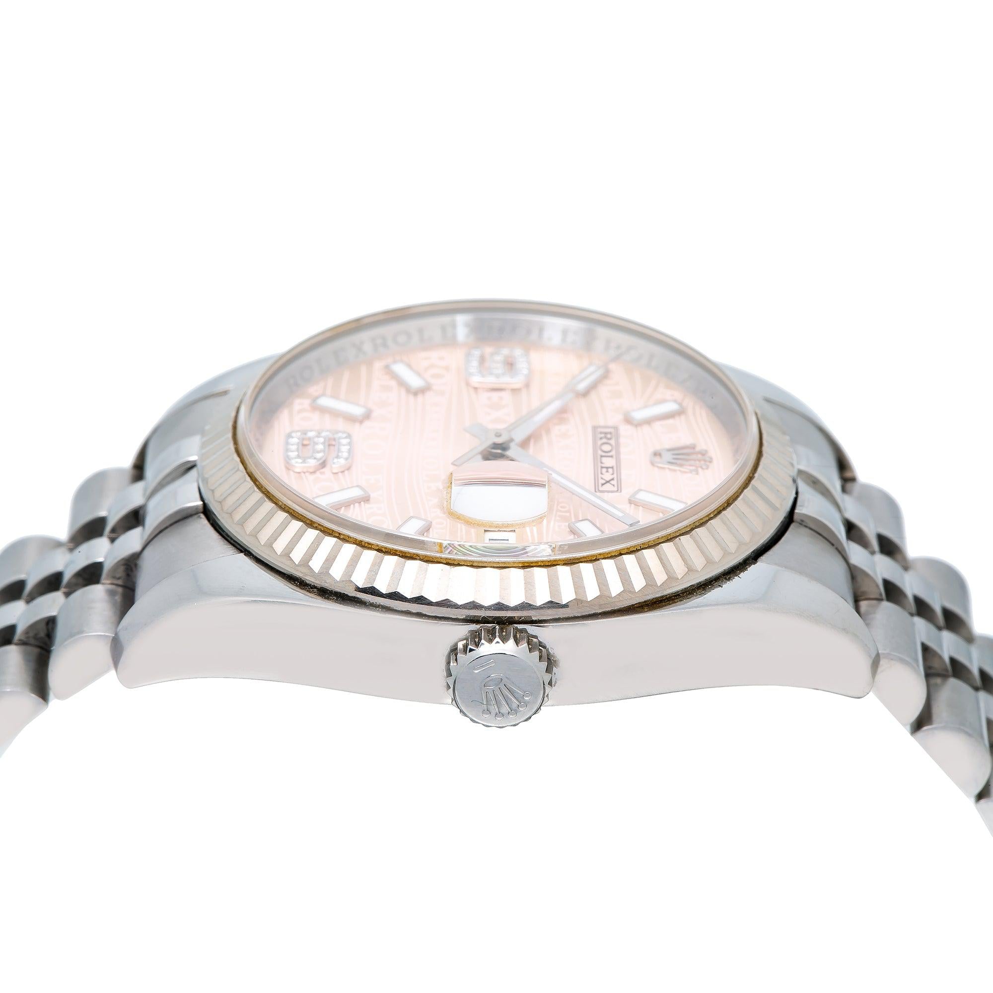 Rolex Datejust 116234 36MM Pink Dial With Stainless Steel Jubilee Bracelet