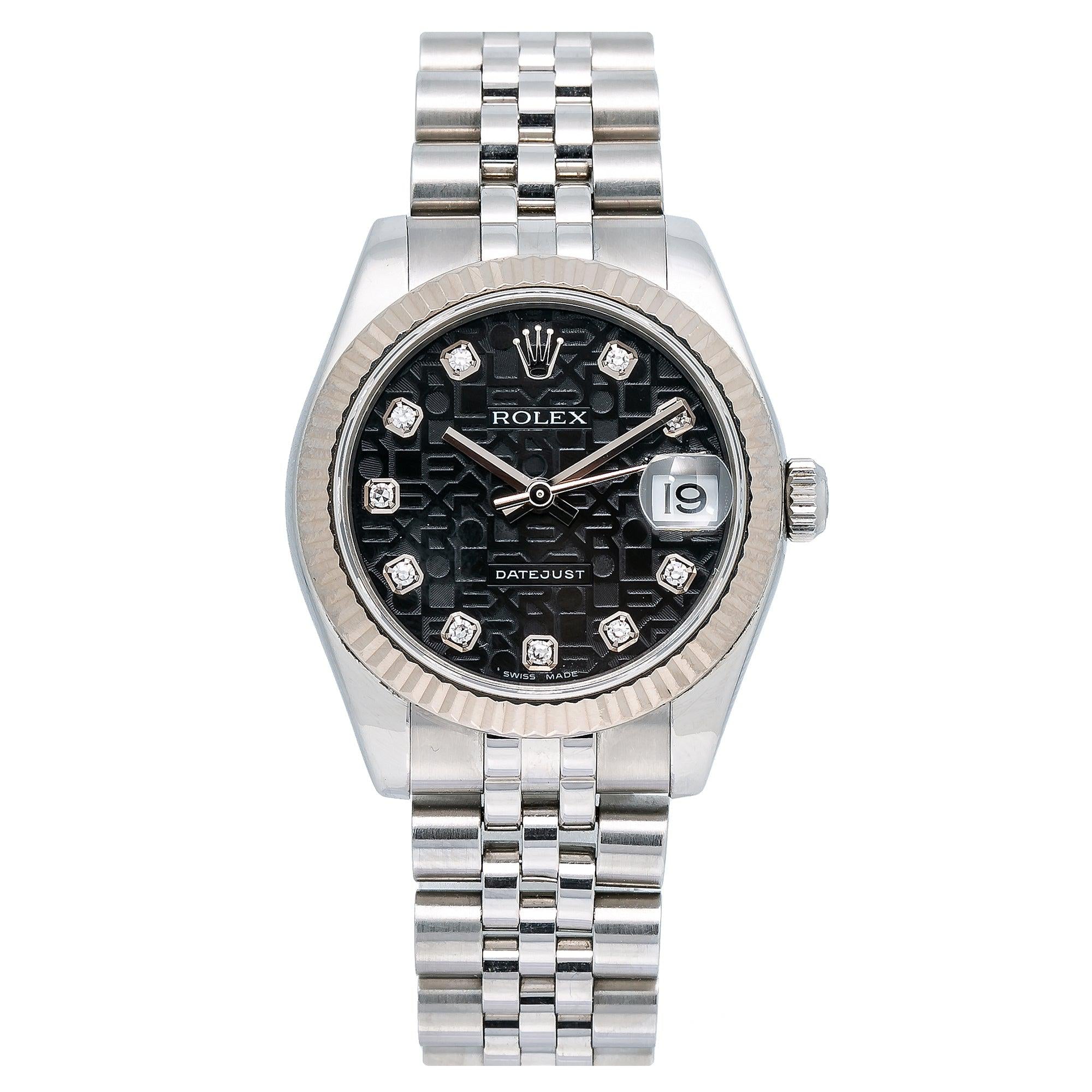 Rolex Datejust 178274 31MM Black Diamond Dial With Stainless Steel Jubilee Bracelet