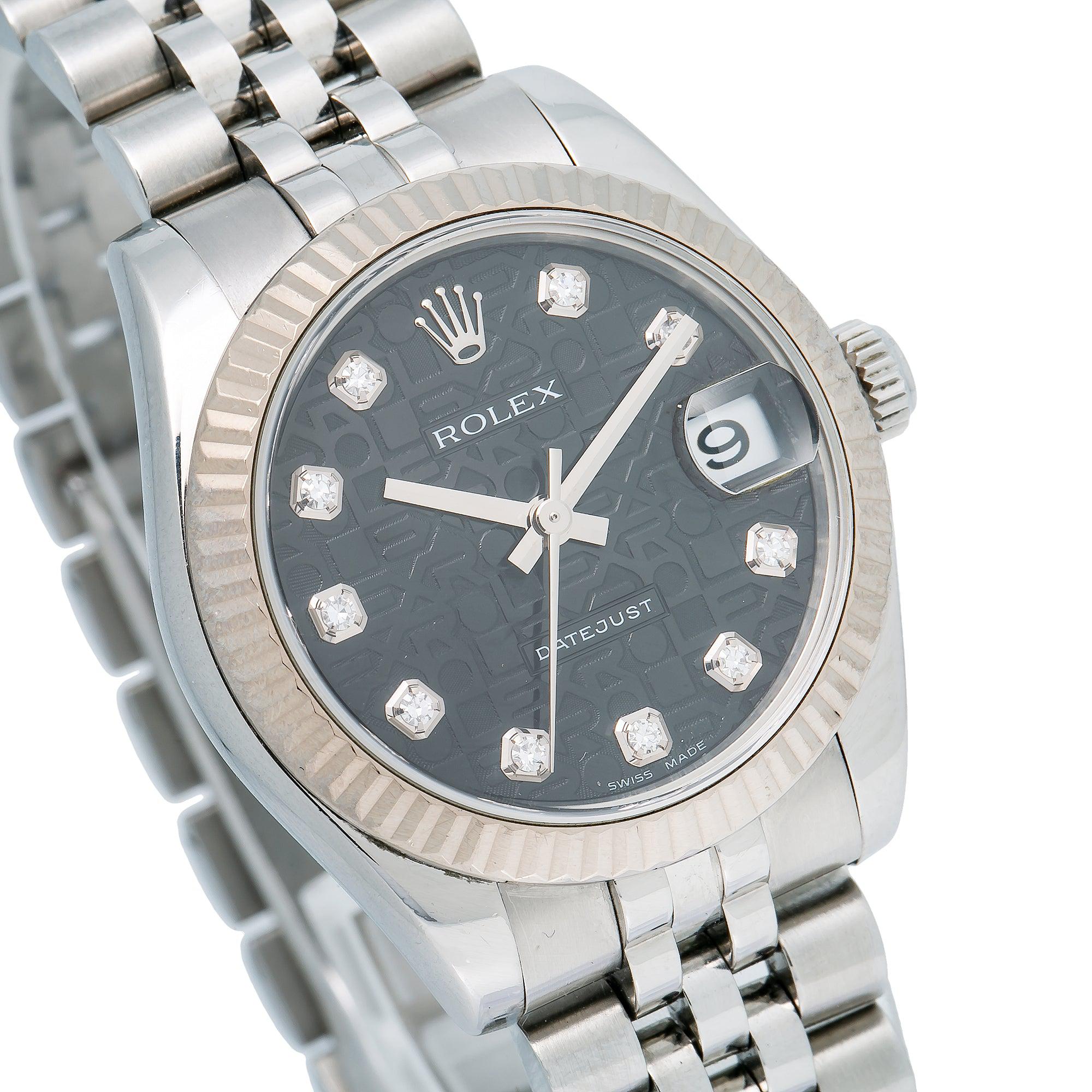 Rolex Datejust 178274 31MM Black Diamond Dial With Stainless Steel Jubilee Bracelet