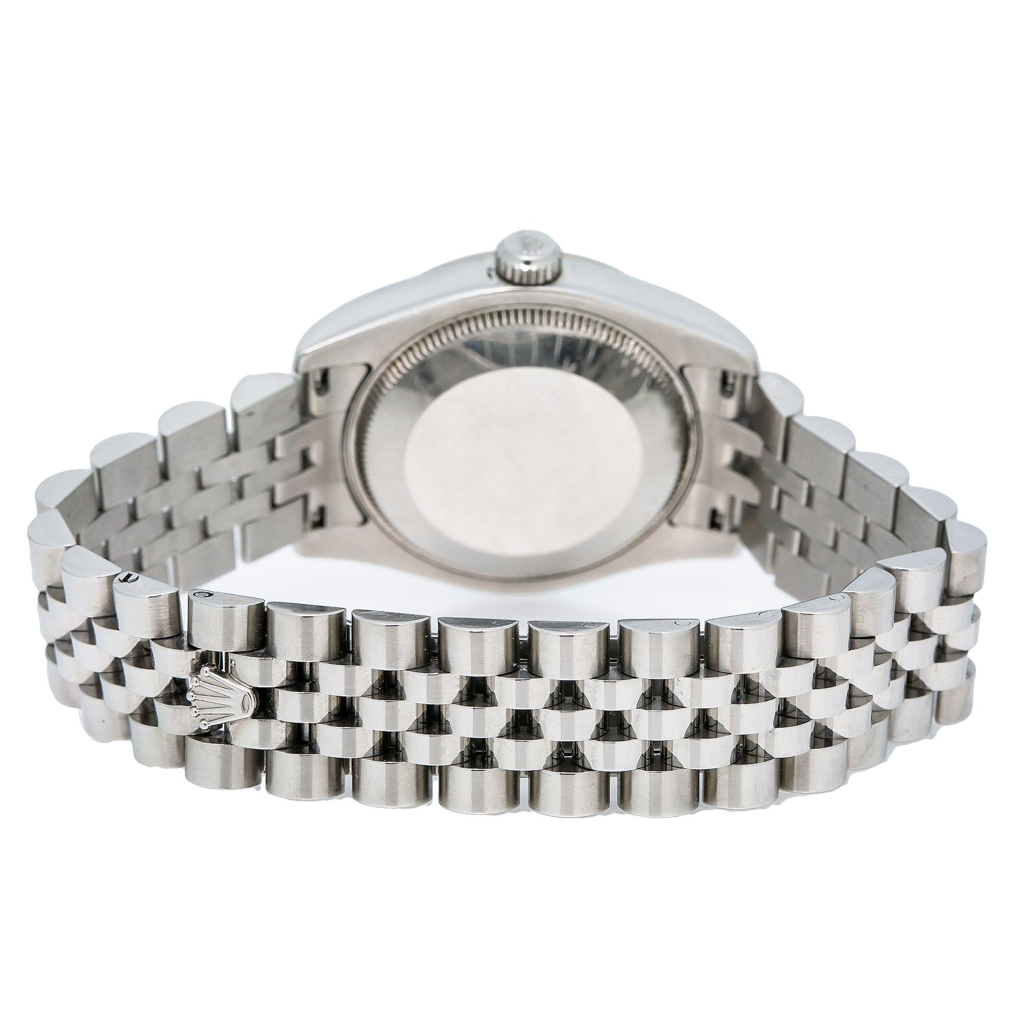 Rolex Datejust 178274 31MM Black Diamond Dial With Stainless Steel Jubilee Bracelet