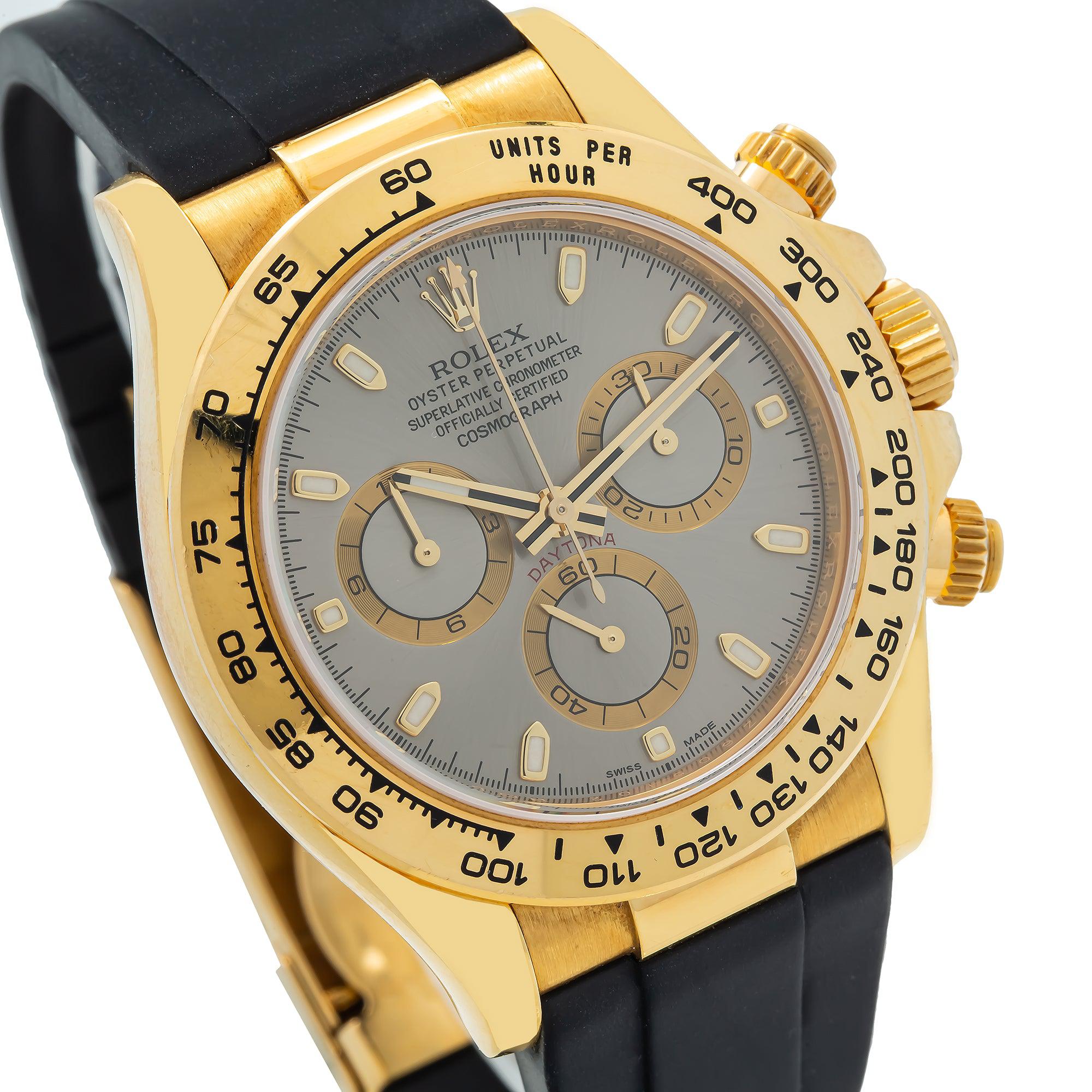 Rolex Yellow Gold Cosmograph Daytona 116518LN 40MM Steel Dial