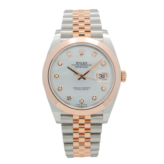 Rolex Datejust 126301 41MM Mother of Pearl Diamond Dial With Two Tone Jubilee Bracelet