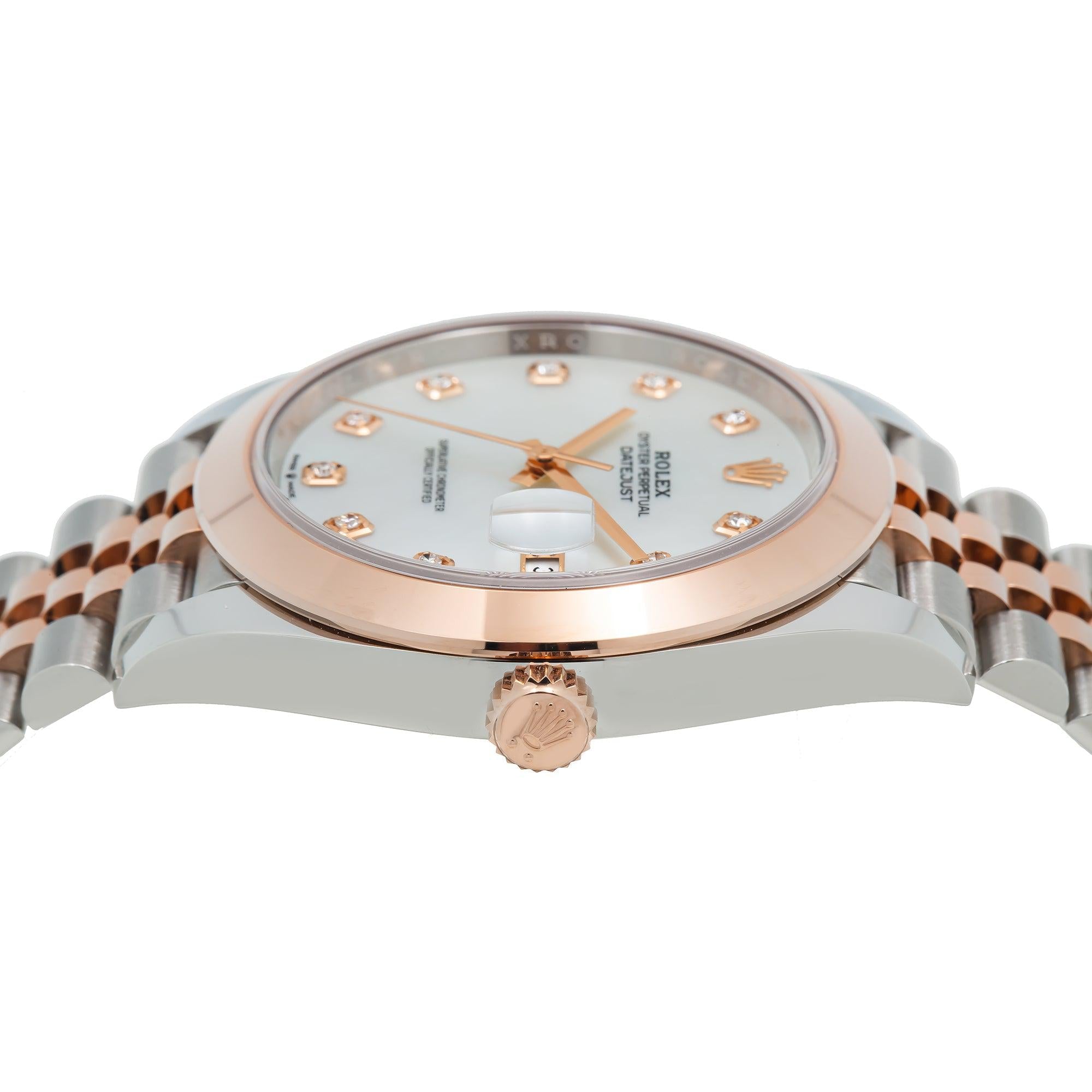 Rolex Datejust 126301 41MM Mother of Pearl Diamond Dial With Two Tone Jubilee Bracelet