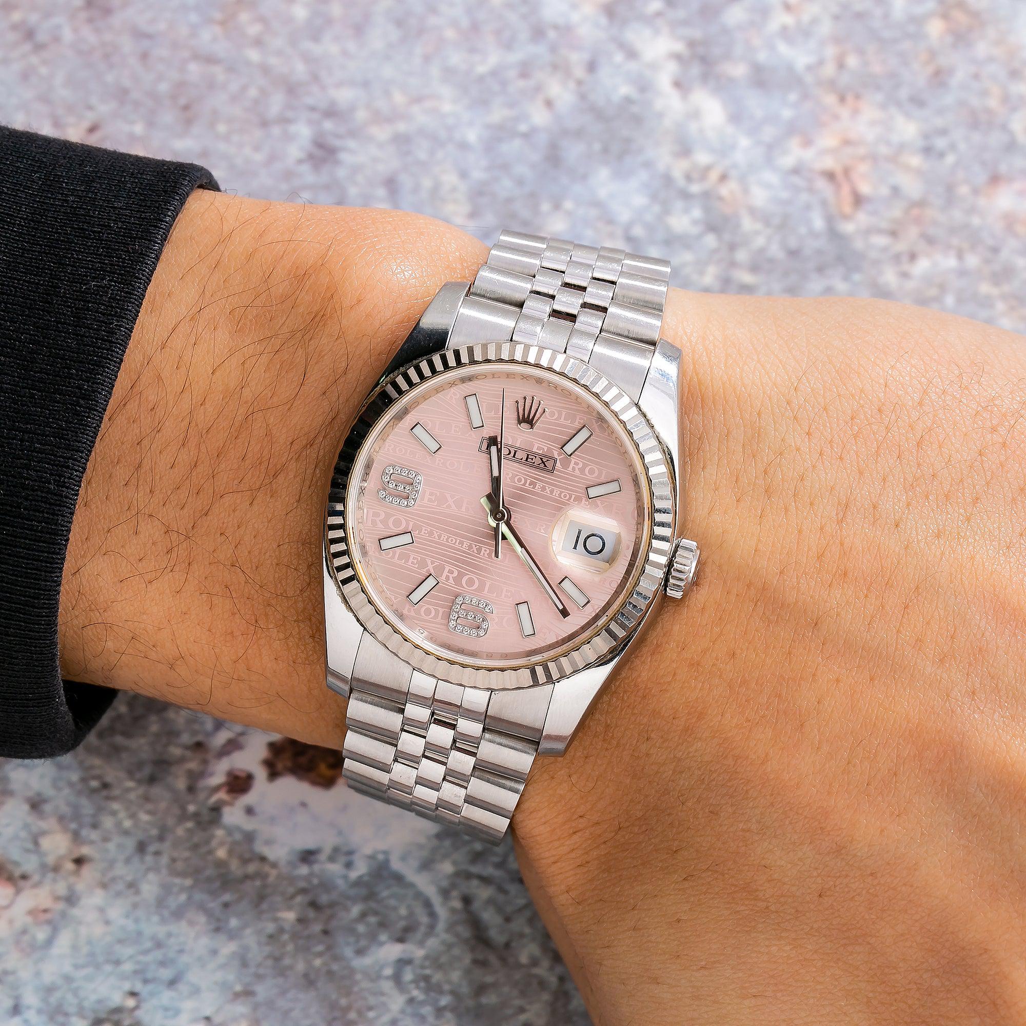 Rolex Datejust 116234 36MM Pink Dial With Stainless Steel Jubilee Bracelet