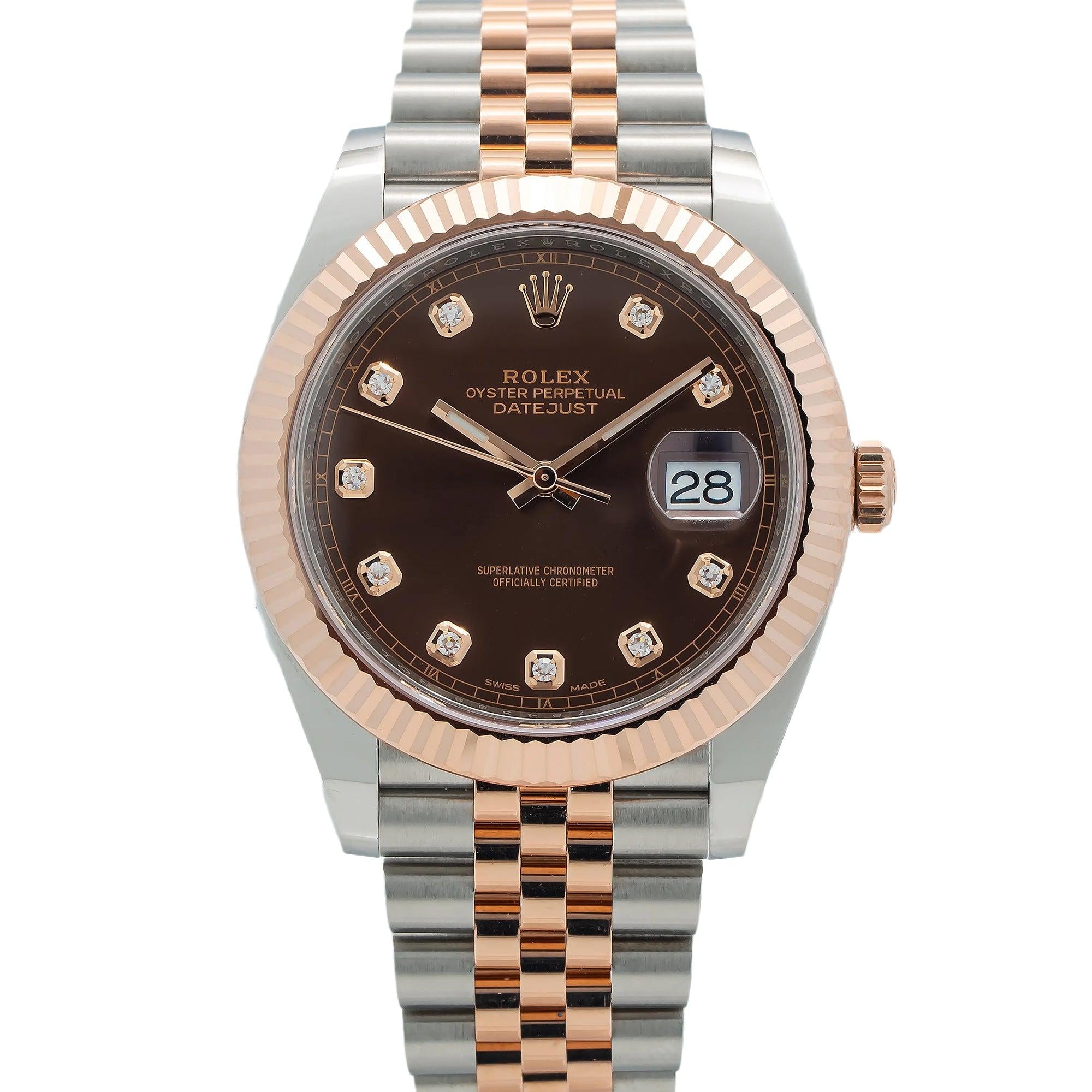 Rolex Datejust 126331 41MM Chocolate Diamond Dial With Two Tone Jubilee Bracelet