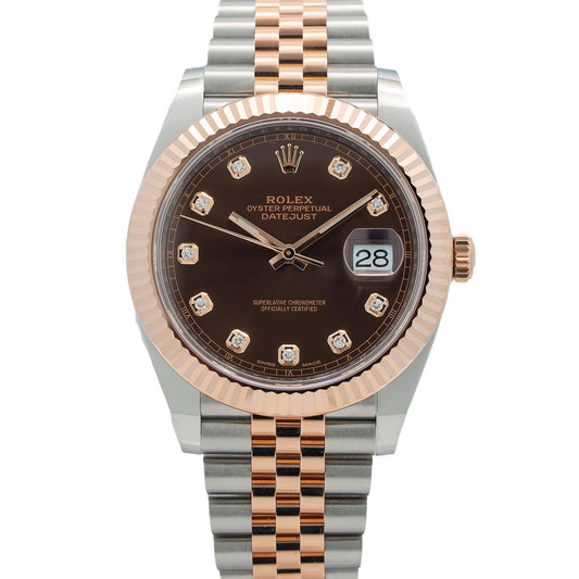 Rolex Datejust 126331 41MM Chocolate Diamond Dial With Two Tone Jubilee Bracelet