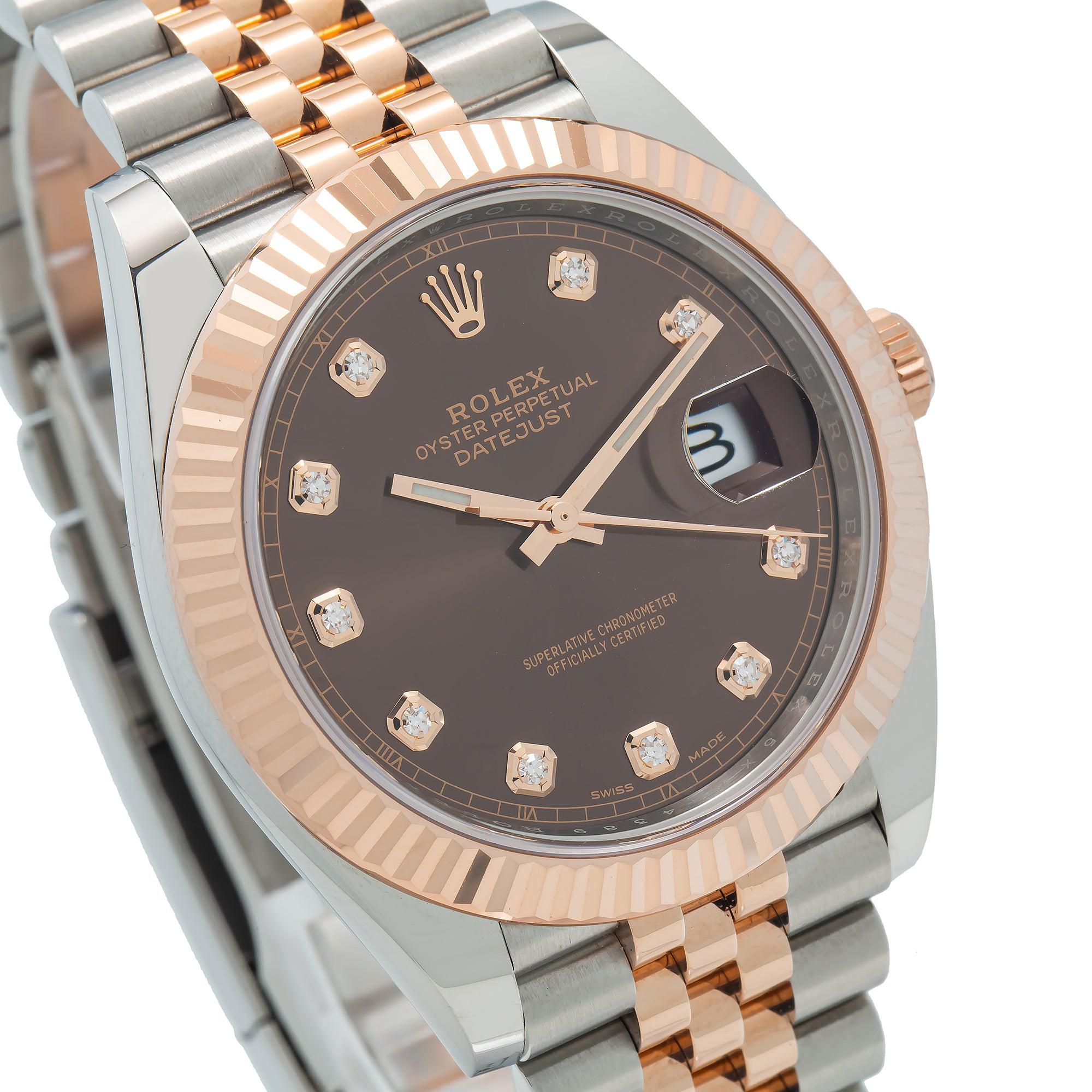 Rolex Datejust 126331 41MM Chocolate Diamond Dial With Two Tone Jubilee Bracelet
