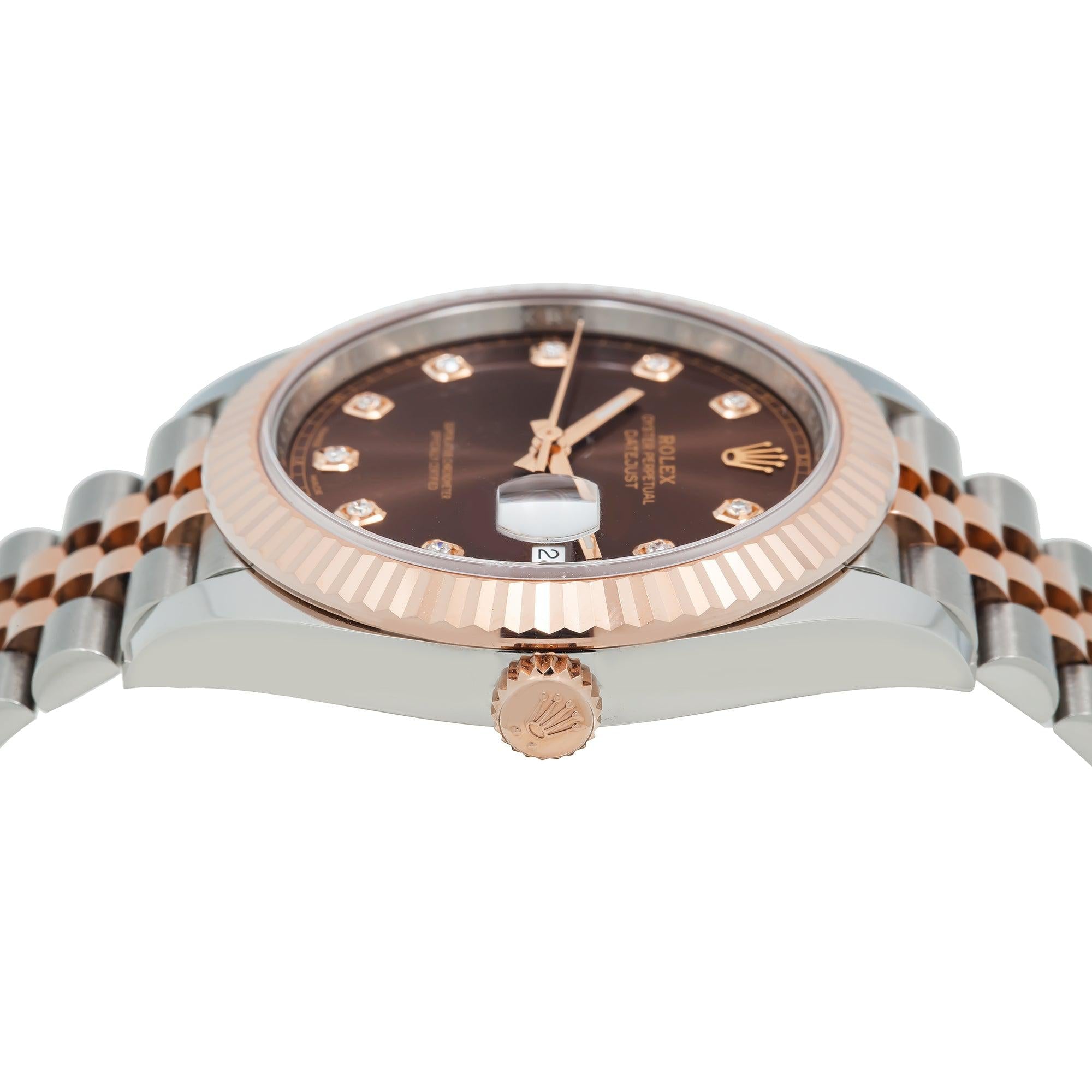 Rolex Datejust 126331 41MM Chocolate Diamond Dial With Two Tone Jubilee Bracelet