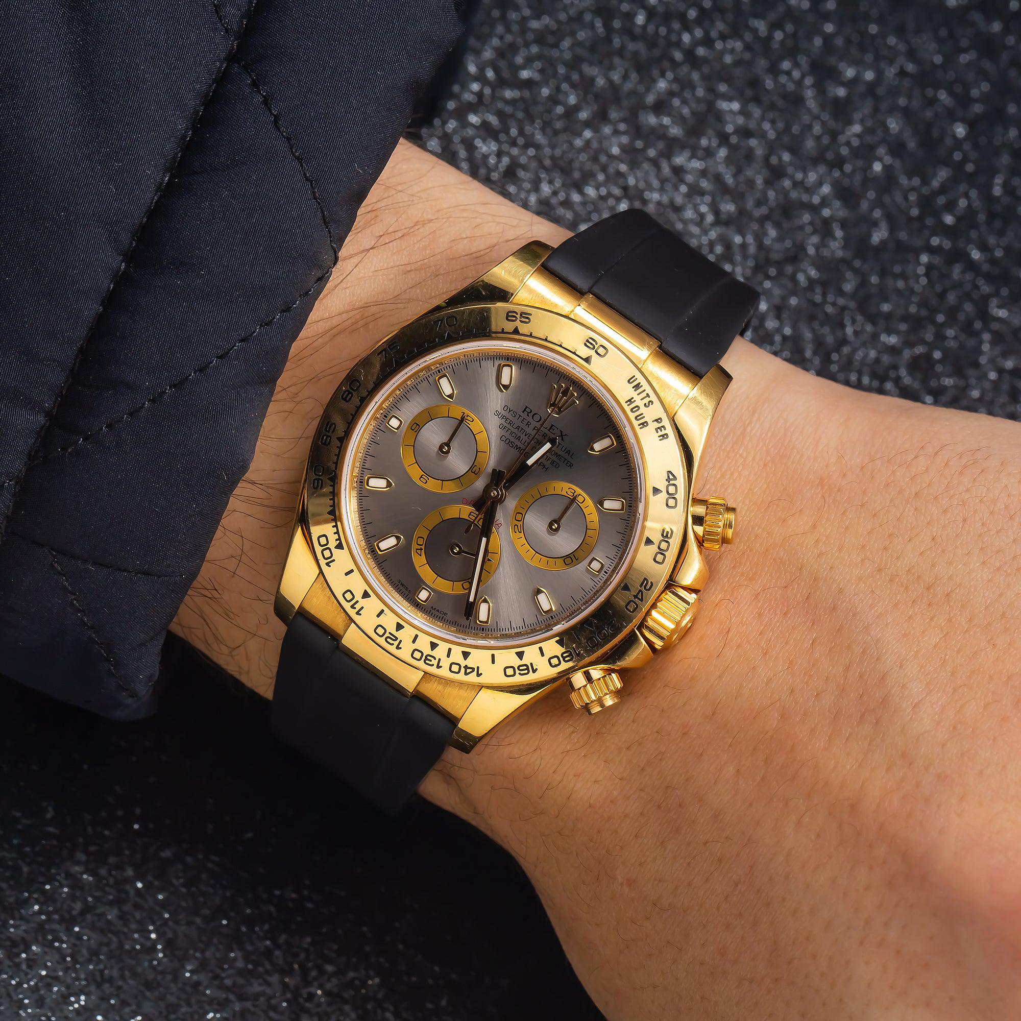 Rolex Yellow Gold Cosmograph Daytona 116518LN 40MM Steel Dial