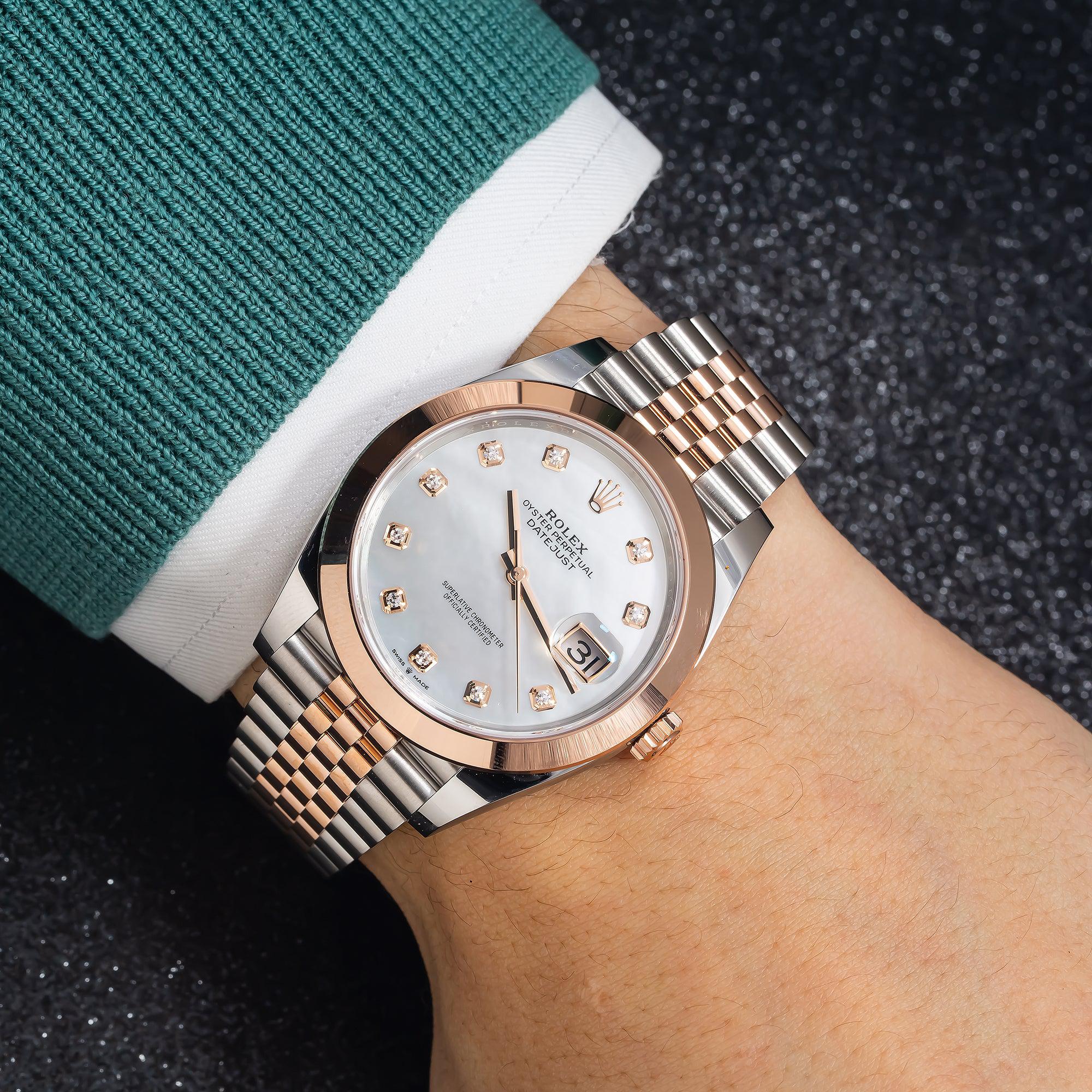 Rolex Datejust 126301 41MM Mother of Pearl Diamond Dial With Two Tone Jubilee Bracelet