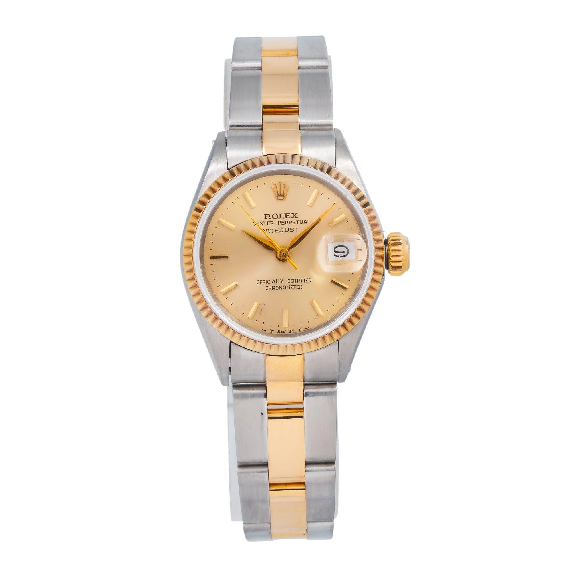 Rolex Datejust 6517 26MM Champagne Dial With Two Tone Bracelet