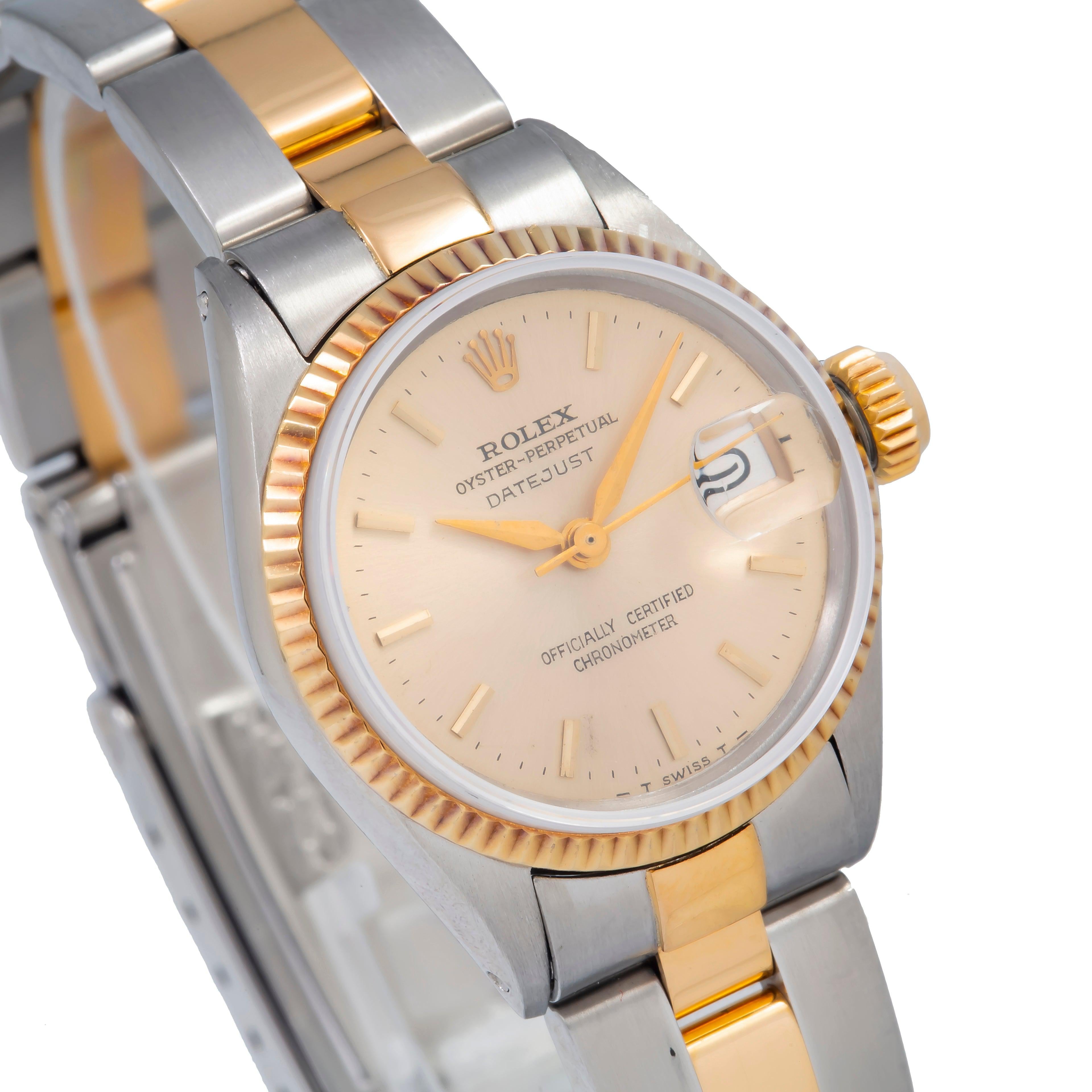 Rolex Datejust 6517 26MM Champagne Dial With Two Tone Bracelet