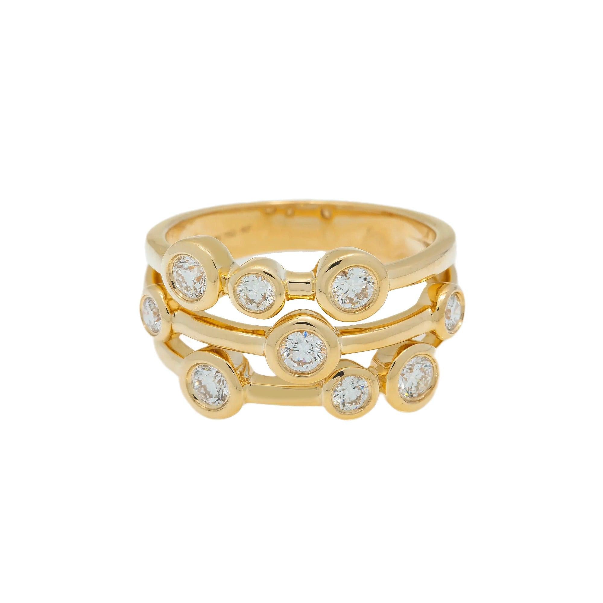 18K GOLD DIAMOND LADIES RING