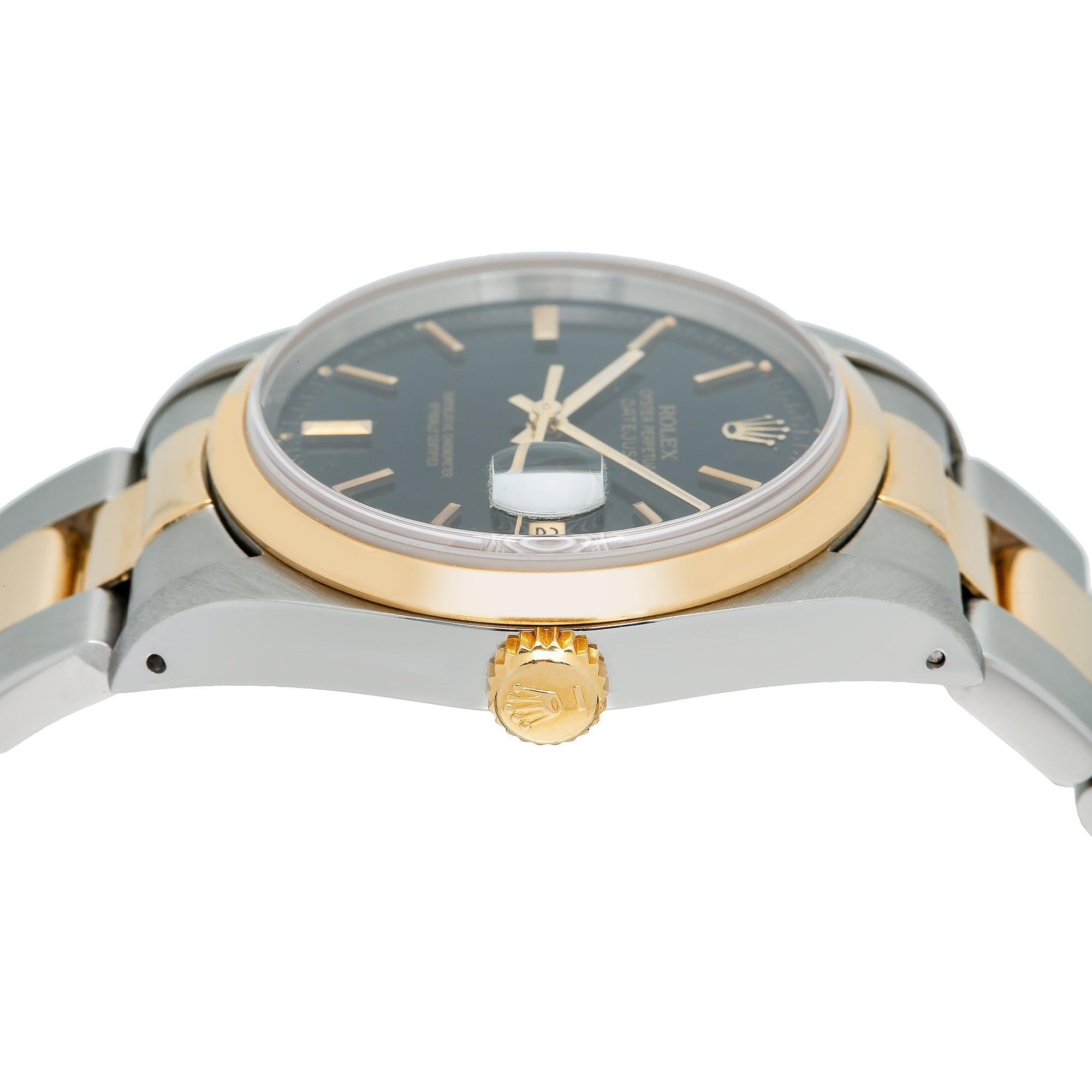 Rolex Datejust 16203 36MM Black Dial With Two Tone Oyster Bracelet