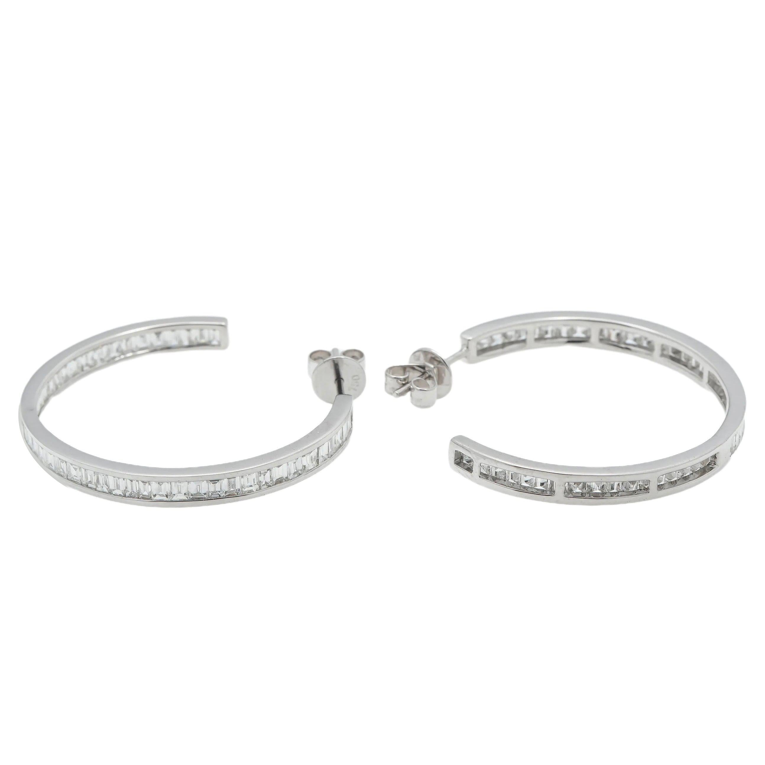 18K GOLD DIAMOND LADIES EARRINGS 2.97 CTW
