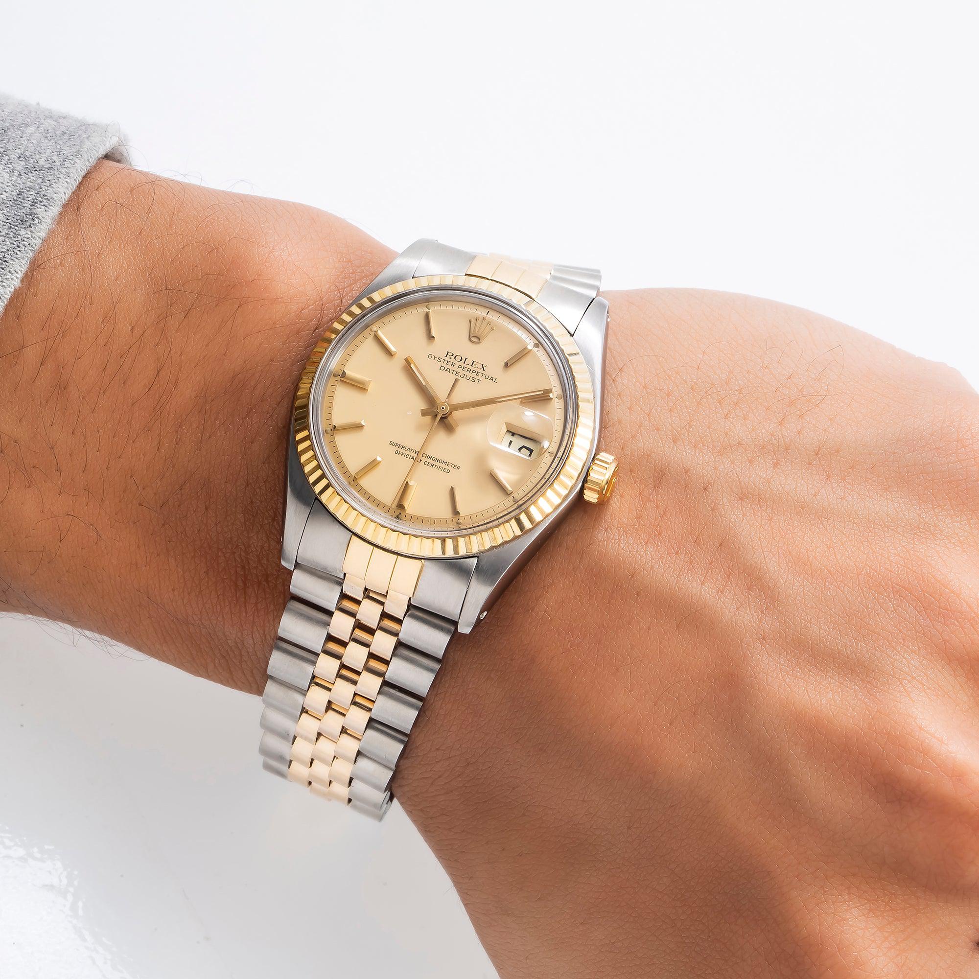 Rolex Datejust 1601 36MM Champagne Dial With Two Tone Jubilee Bracelet