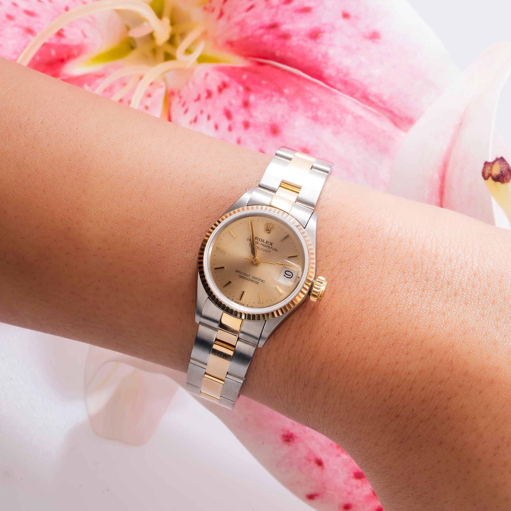 Rolex Datejust 6517 26MM Champagne Dial With Two Tone Bracelet