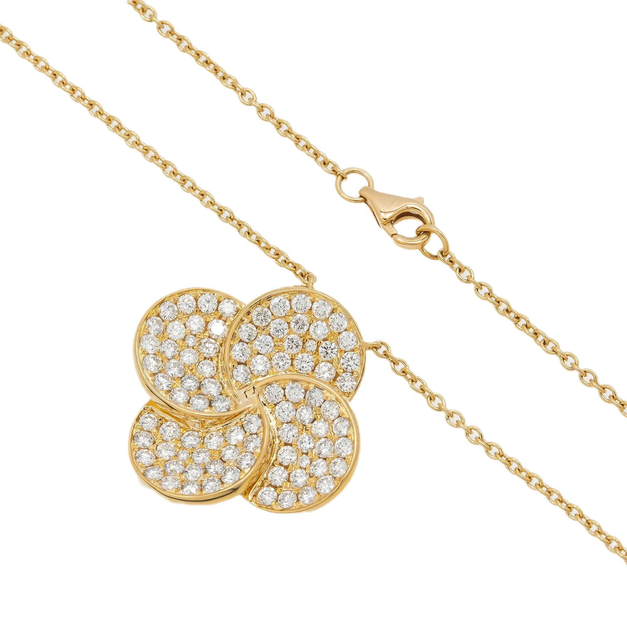 18K GOLD DIAMOND LADIES NECKLACE 1.77 CT