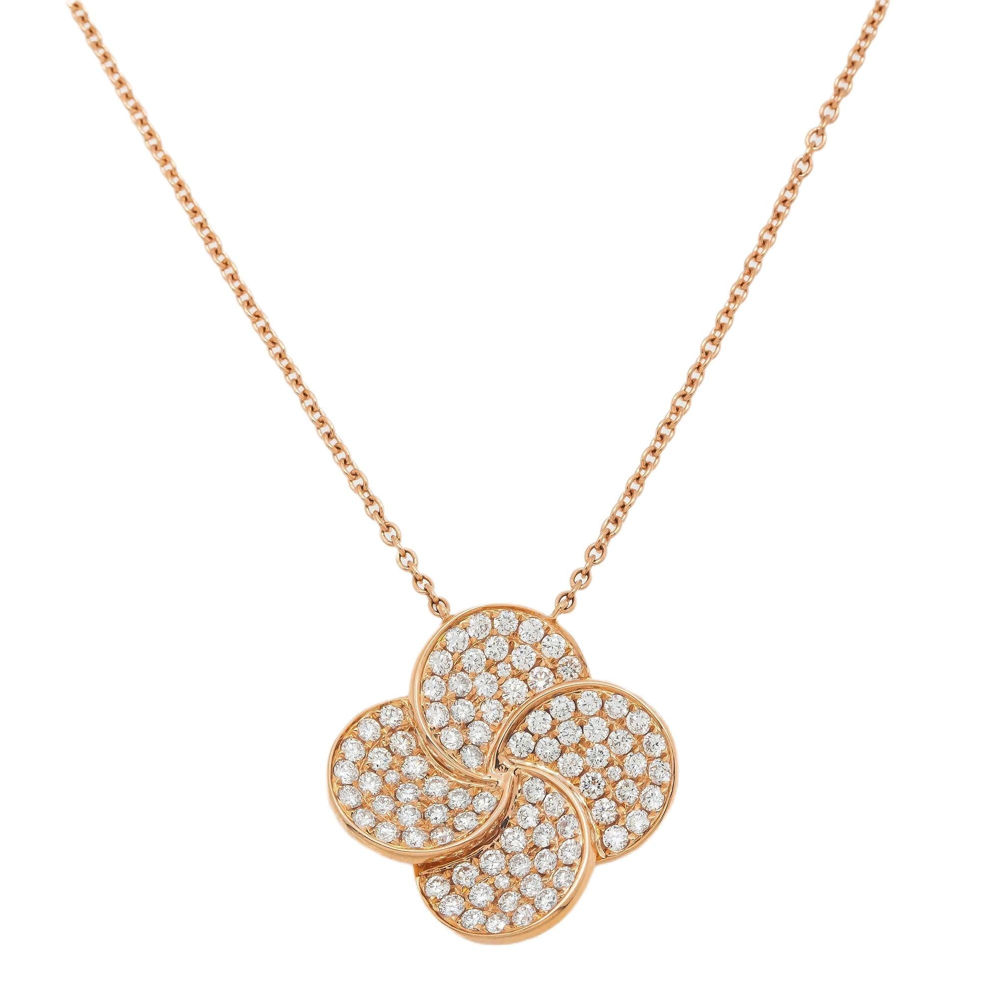 18K GOLD DIAMOND LADIES NECKLACE 1.77 CT