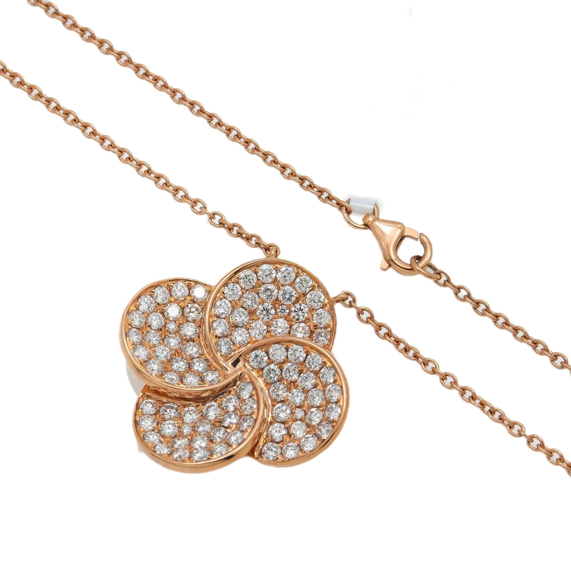 18K GOLD DIAMOND LADIES NECKLACE 1.77 CT