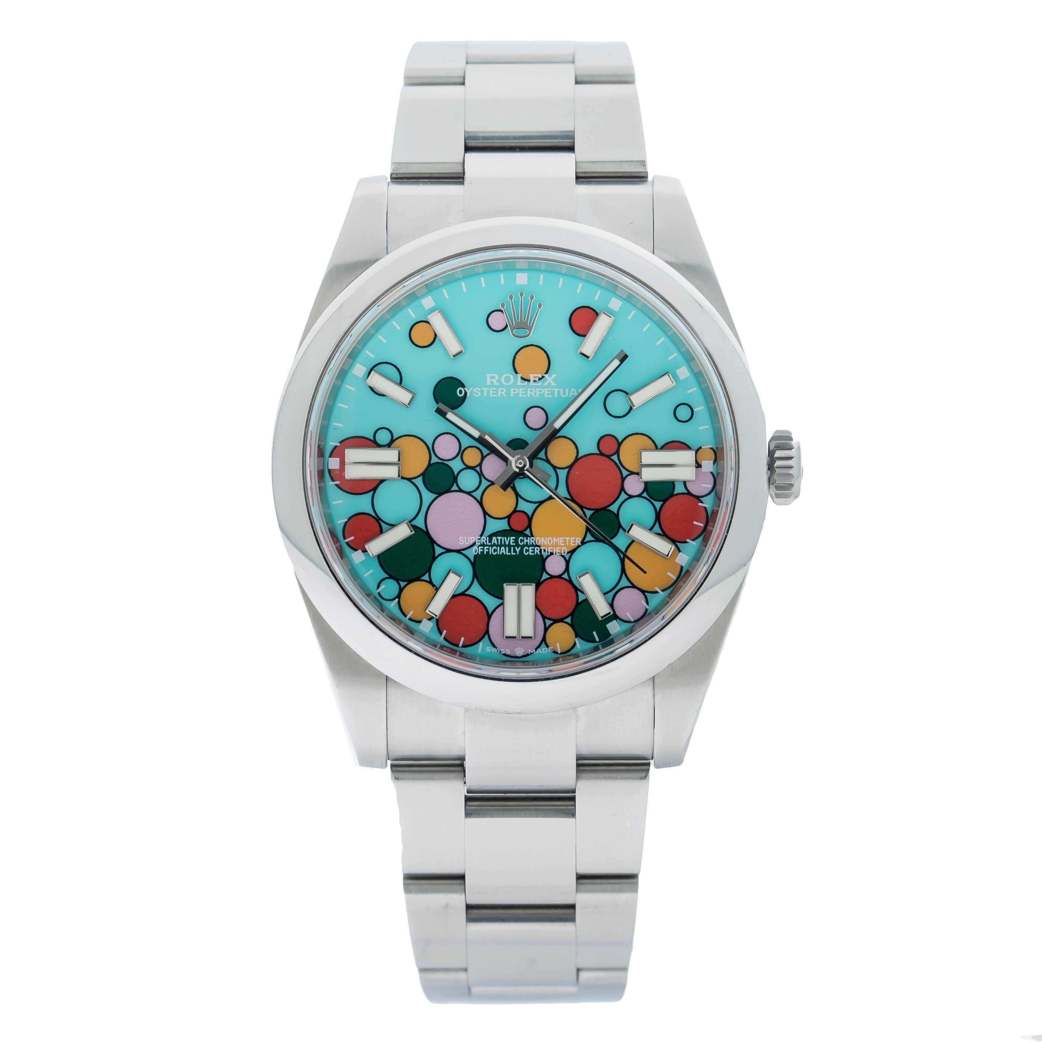Rolex Oyster Perpetual 124300 41MM Turquoise Celebration Dial With Oyster Bracelet