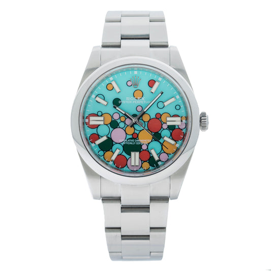 Rolex Oyster Perpetual 124300 41MM Turquoise Celebration Dial With Oyster Bracelet