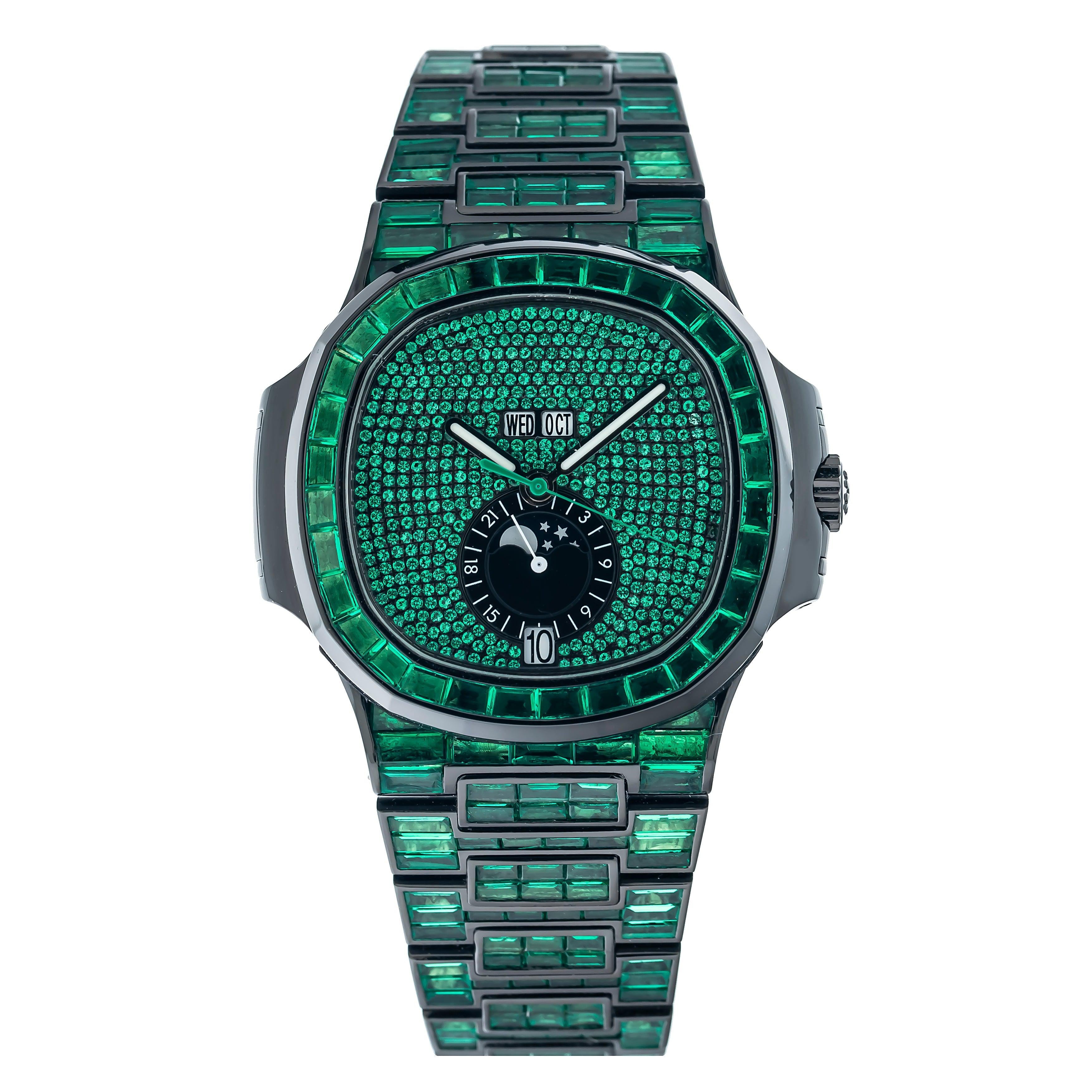 Patek Philippe Nautilus 5726/1A 40MM Green Gemstone Dial With Green Gemstone Bracelet