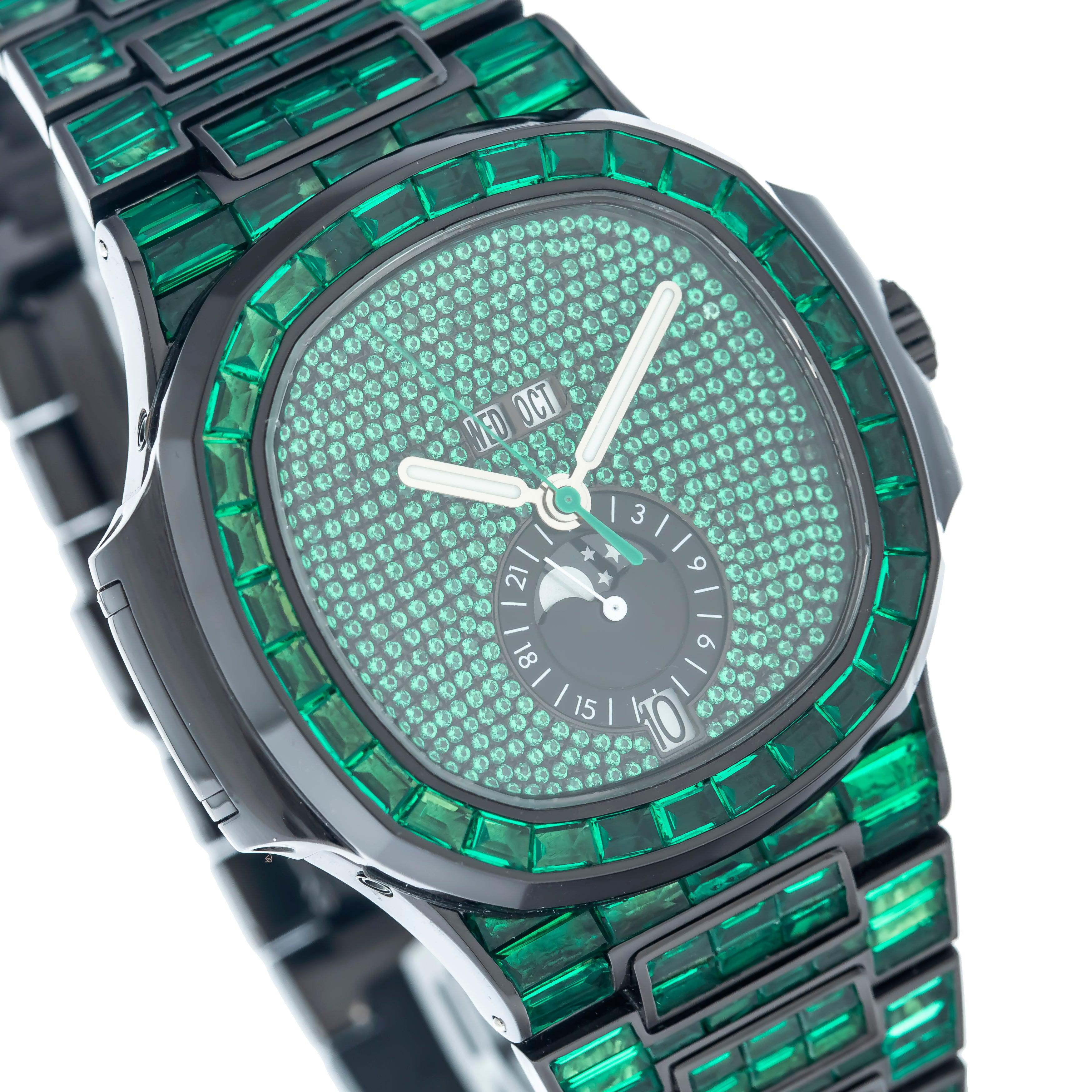 Patek Philippe Nautilus 5726/1A 40MM Green Gemstone Dial With Green Gemstone Bracelet