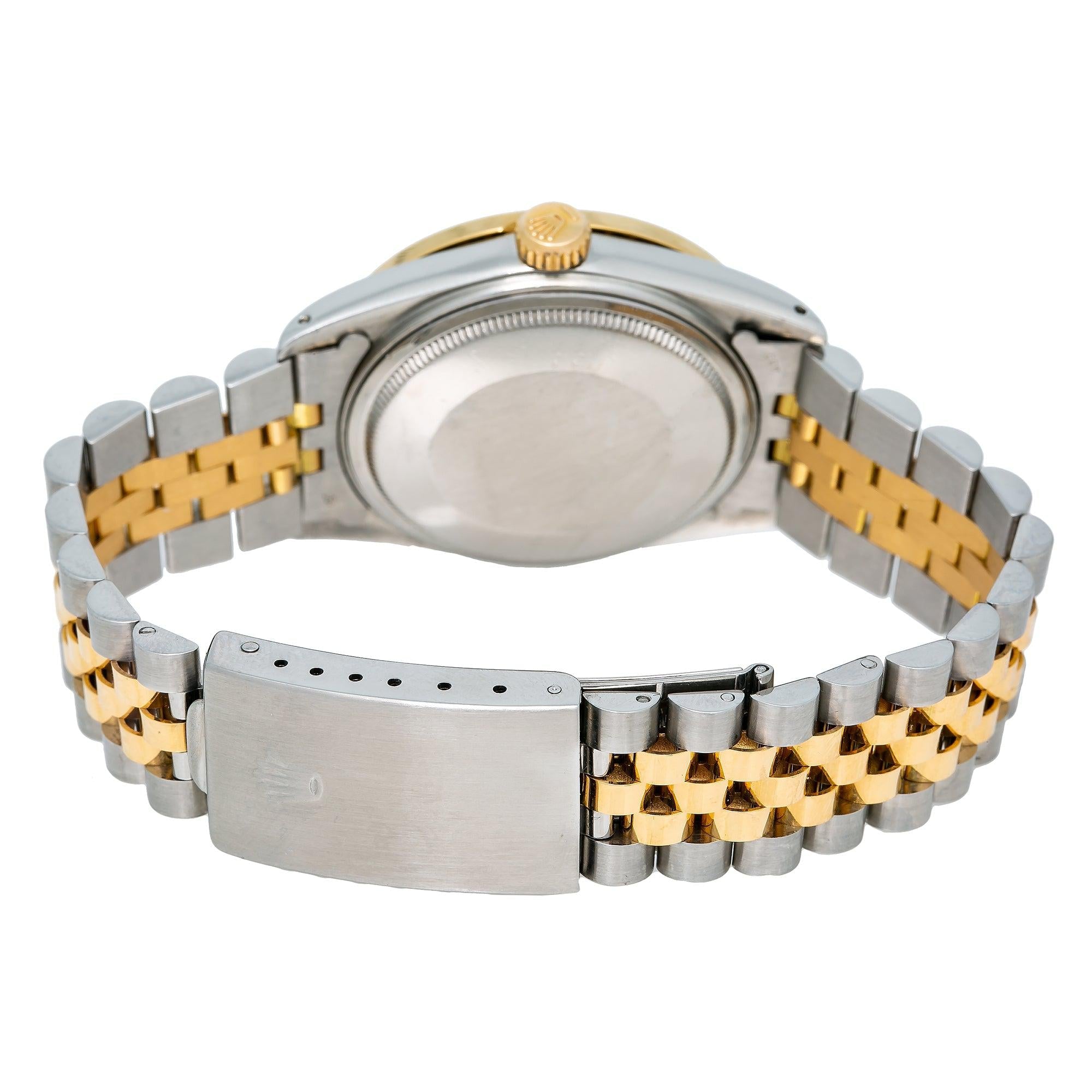 Rolex Datejust 16013 36MM Champagne Diamond Dial With Two Tone Jubilee Bracelet