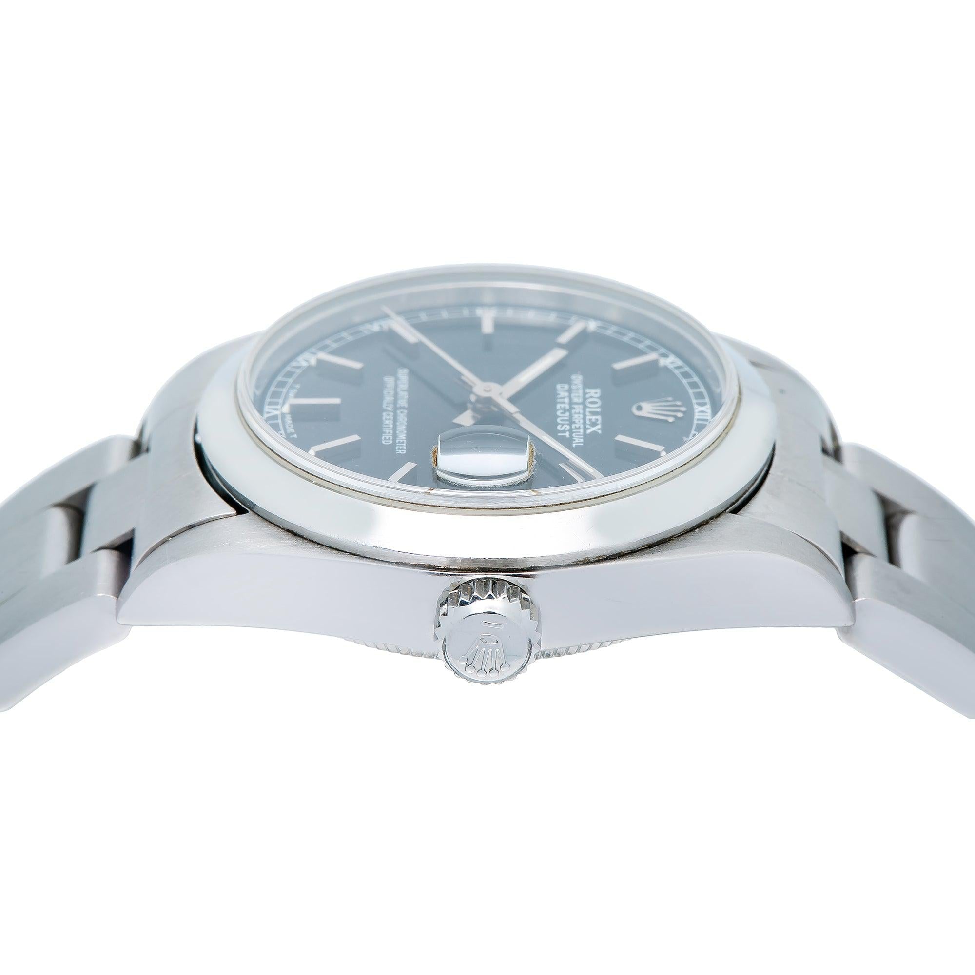 Rolex Datejust 68240 31MM Black Dial With Stainless Steel Oyster Bracelet