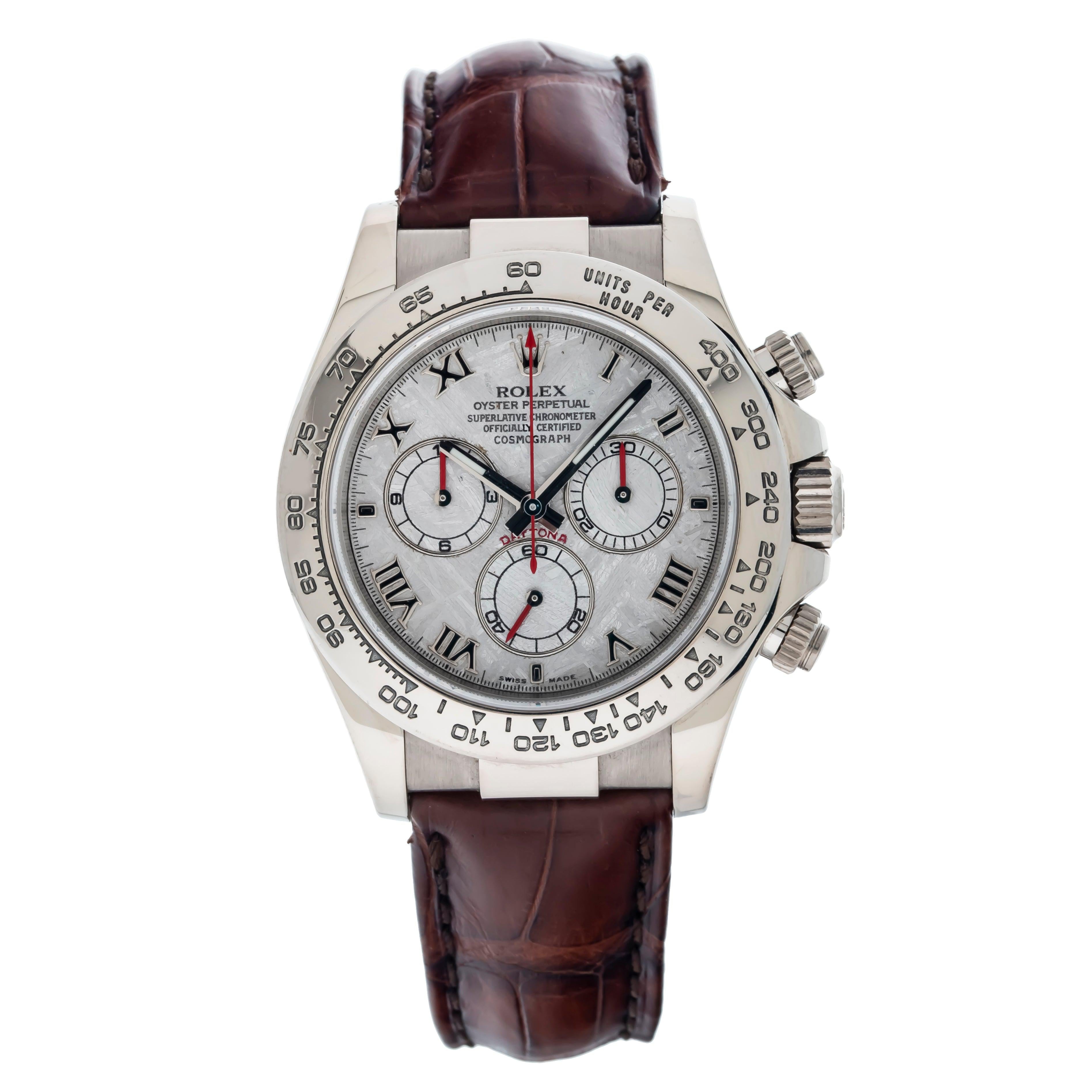 Rolex White Gold Cosmograph Daytona 116519 40MM Meteorite Dial