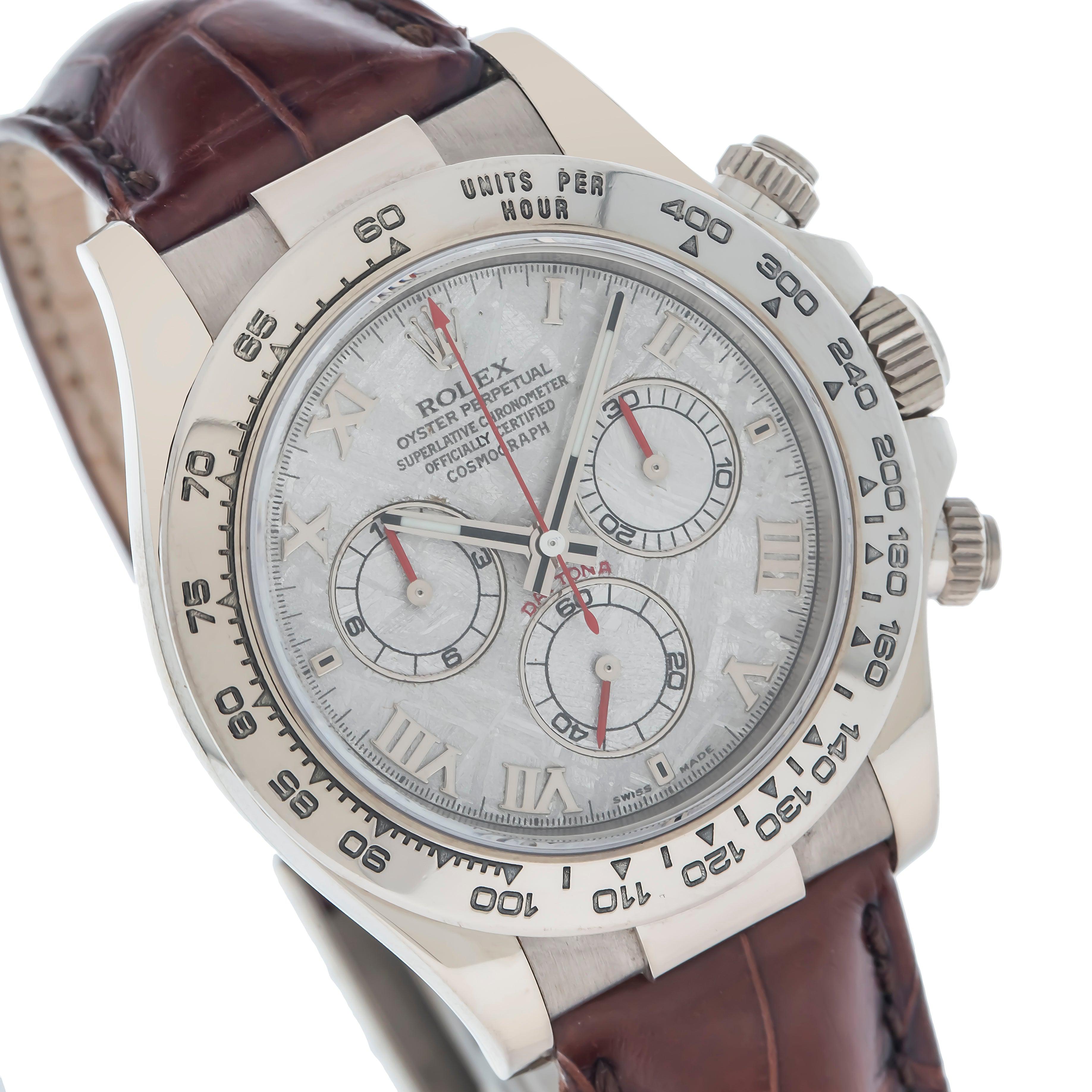 Rolex White Gold Cosmograph Daytona 116519 40MM Meteorite Dial