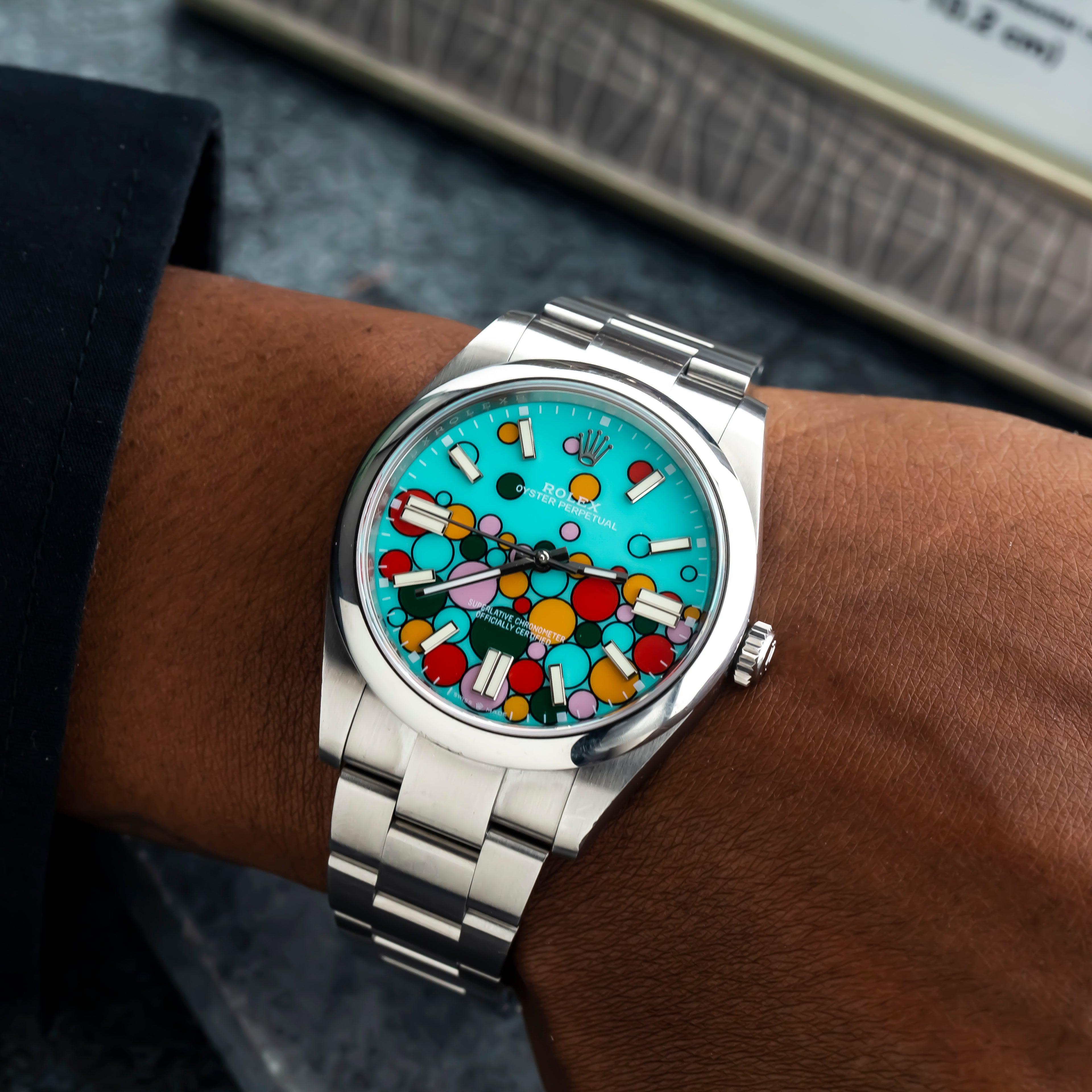 Rolex Oyster Perpetual 124300 41MM Turquoise Celebration Dial With Oyster Bracelet