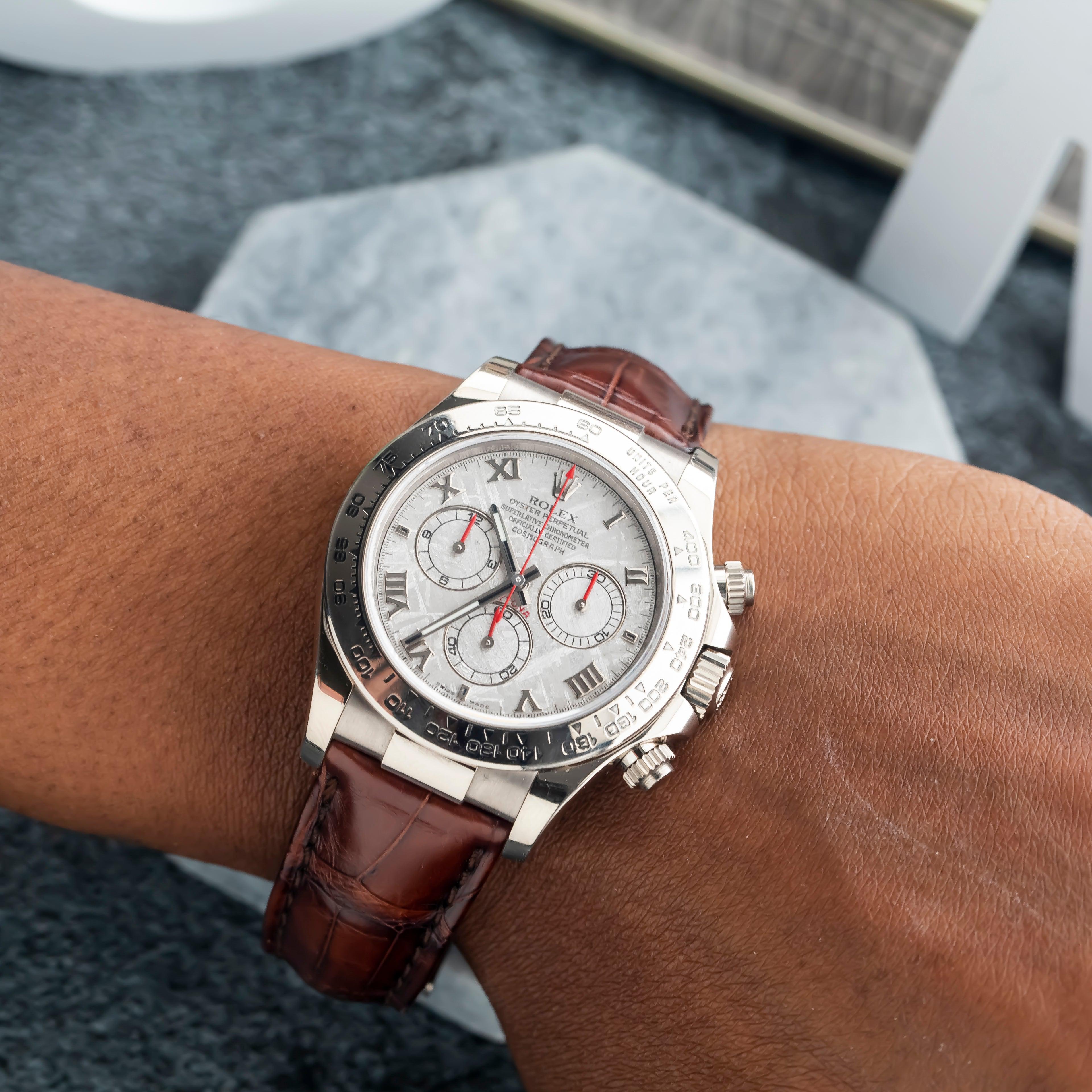 Rolex White Gold Cosmograph Daytona 116519 40MM Meteorite Dial