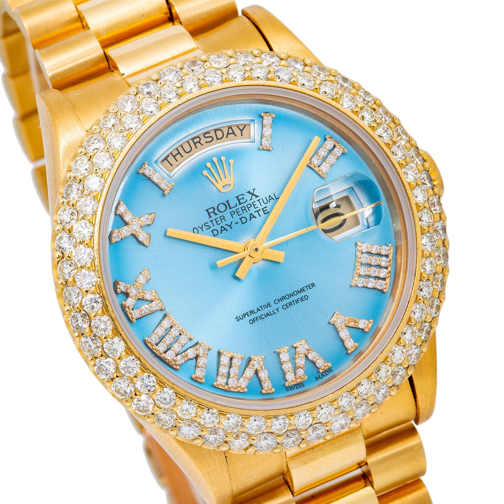 Rolex Day-Date 18038 36MM Blue Diamond Dial