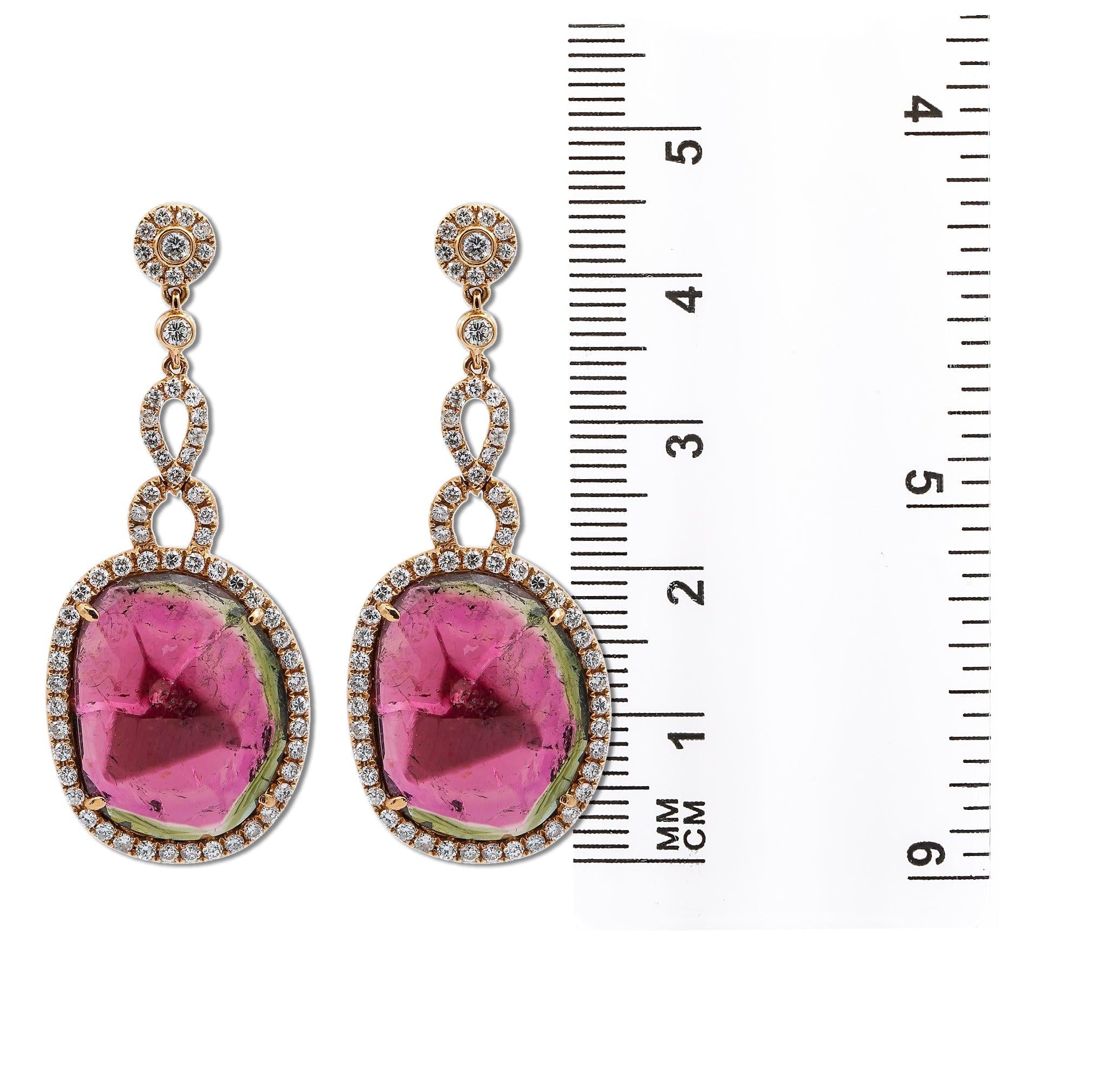 14K White Gold Ladies Earrings With Diamonds