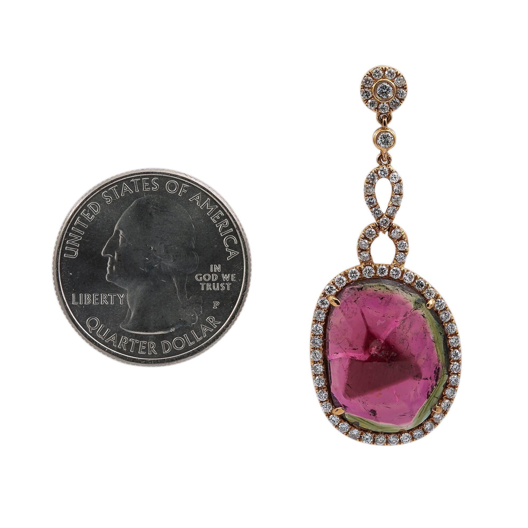 14K White Gold Ladies Earrings With Diamonds