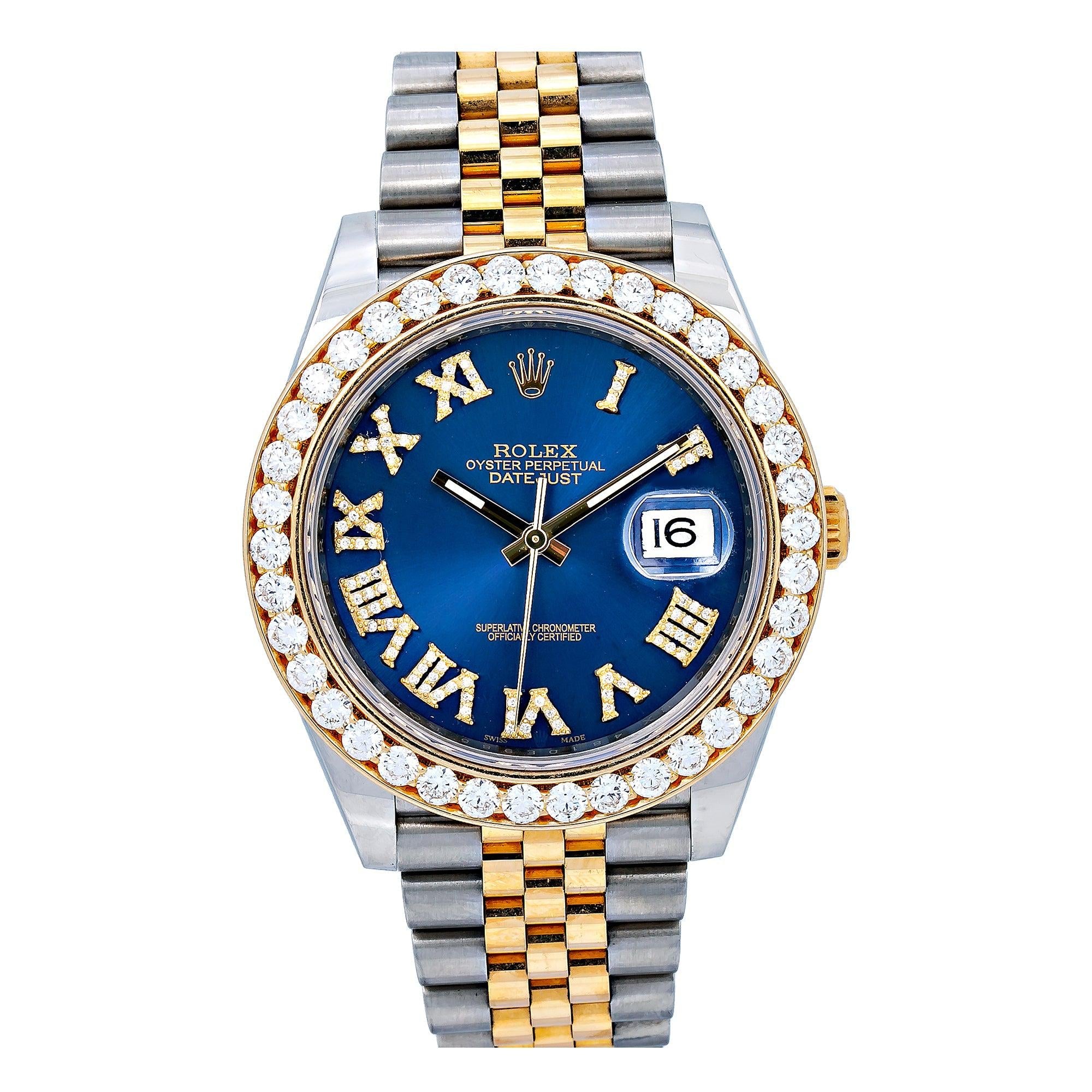 Rolex Datejust 126333 41MM Blue Diamond Dial With Two Tone Jubilee Bracelet