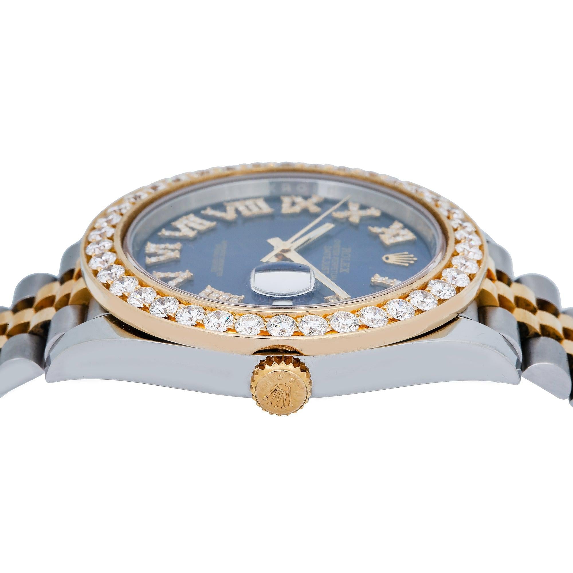 Rolex Datejust 126333 41MM Blue Diamond Dial With Two Tone Jubilee Bracelet