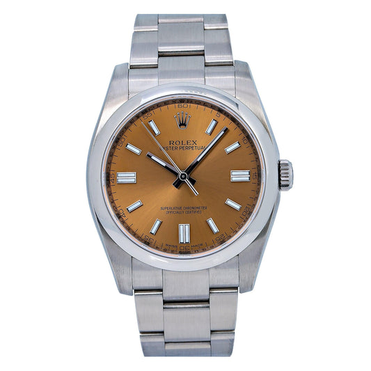 Rolex Oyster Perpetual 116000 36MM Brown Dial With Stainless Steel Oyster Bracelet