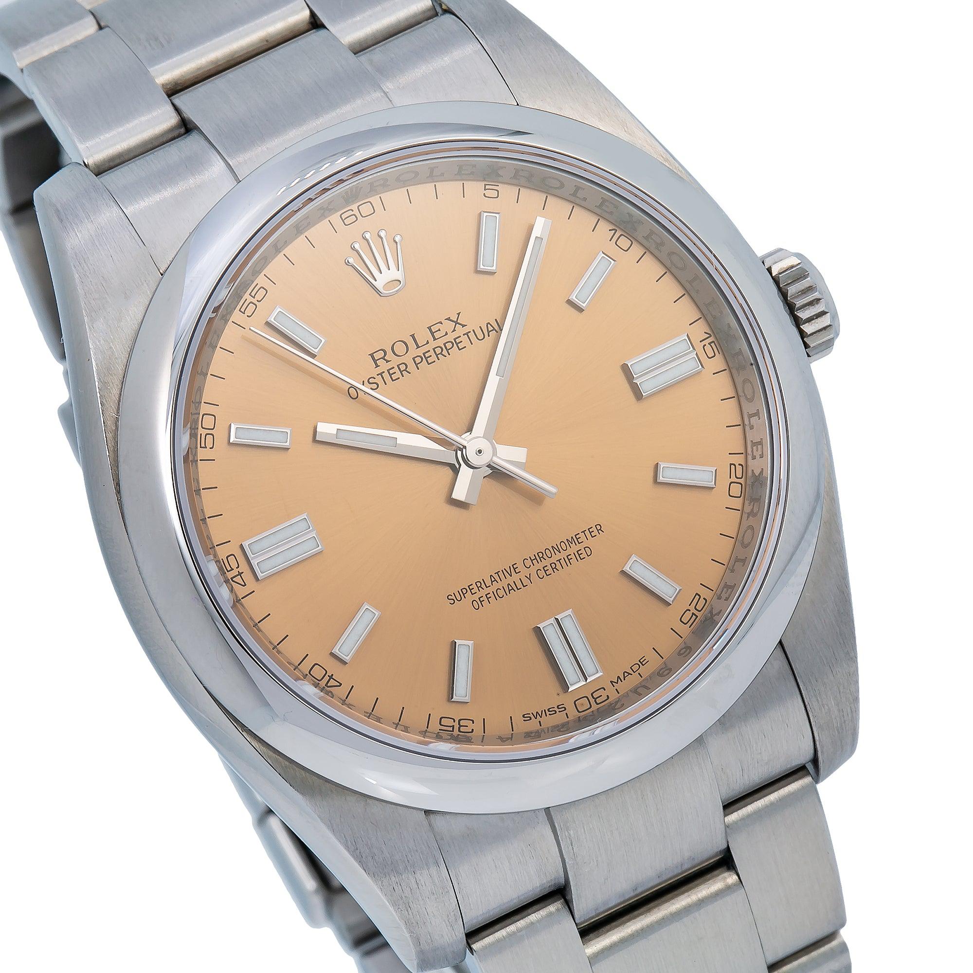 Rolex Oyster Perpetual 116000 36MM Brown Dial With Stainless Steel Oyster Bracelet