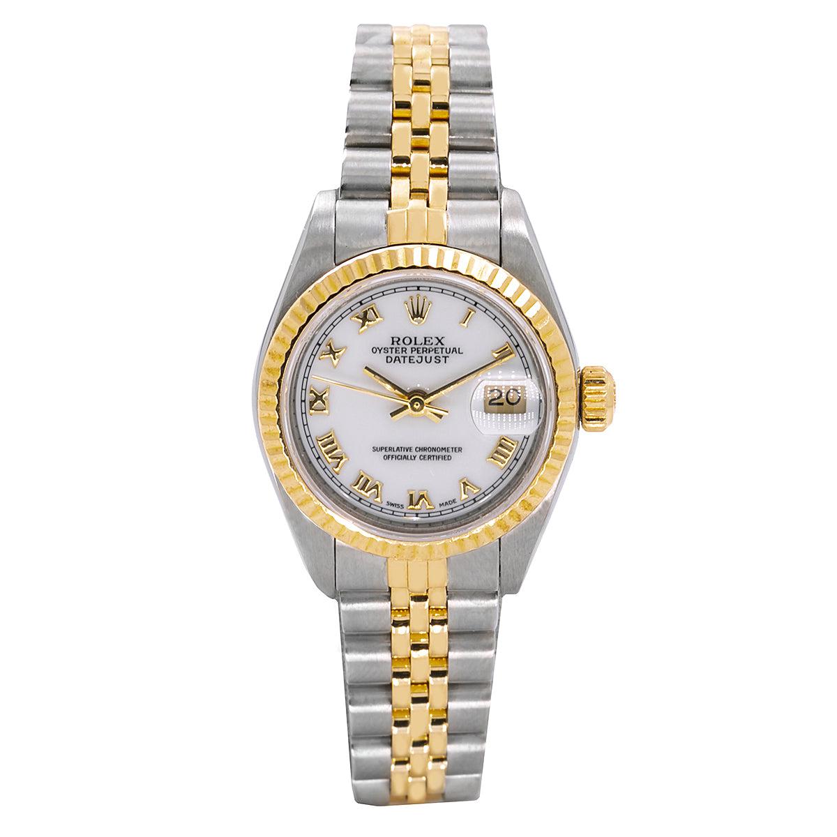 Rolex Datejust 69173 26MM White Dial With Two Tone Bracelet