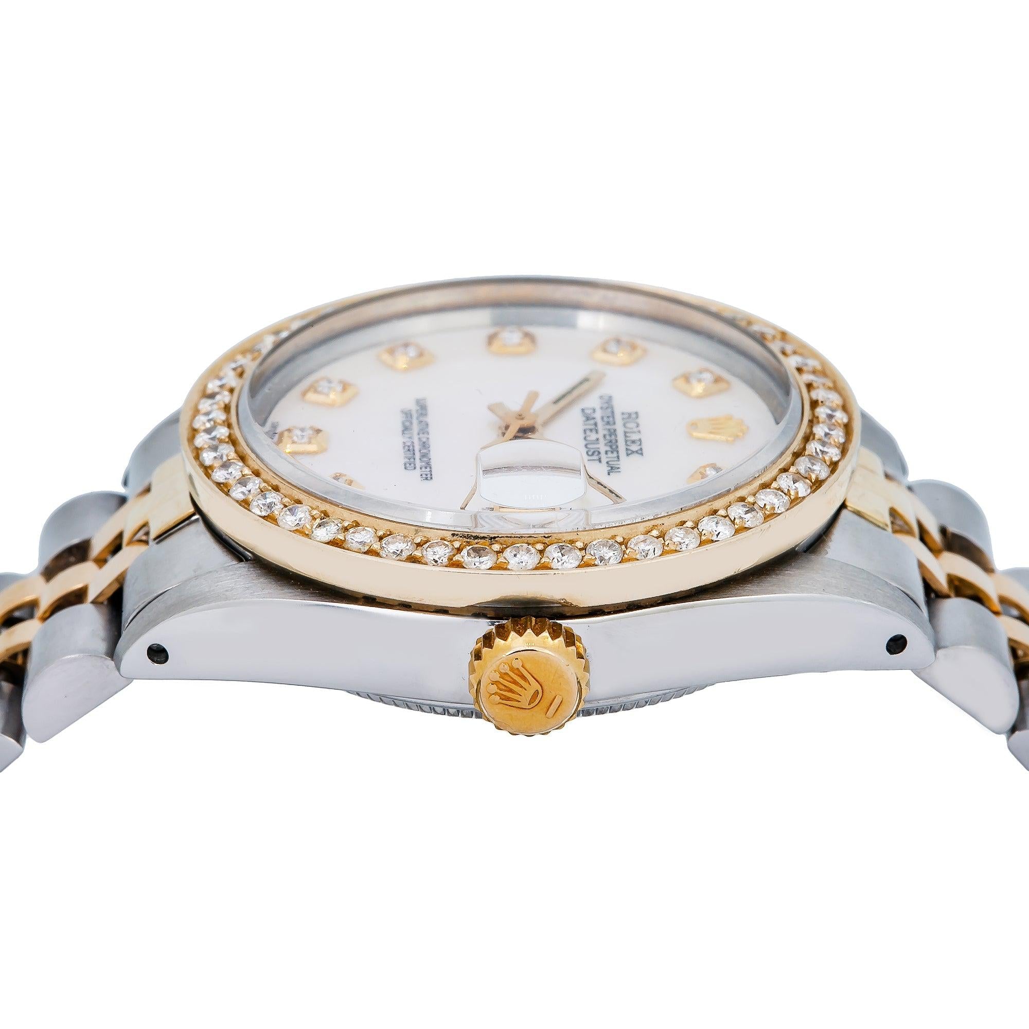 Rolex Lady-Datejust 6827 31MM Pink Diamond Dial With Two Tone Jubilee Bracelet