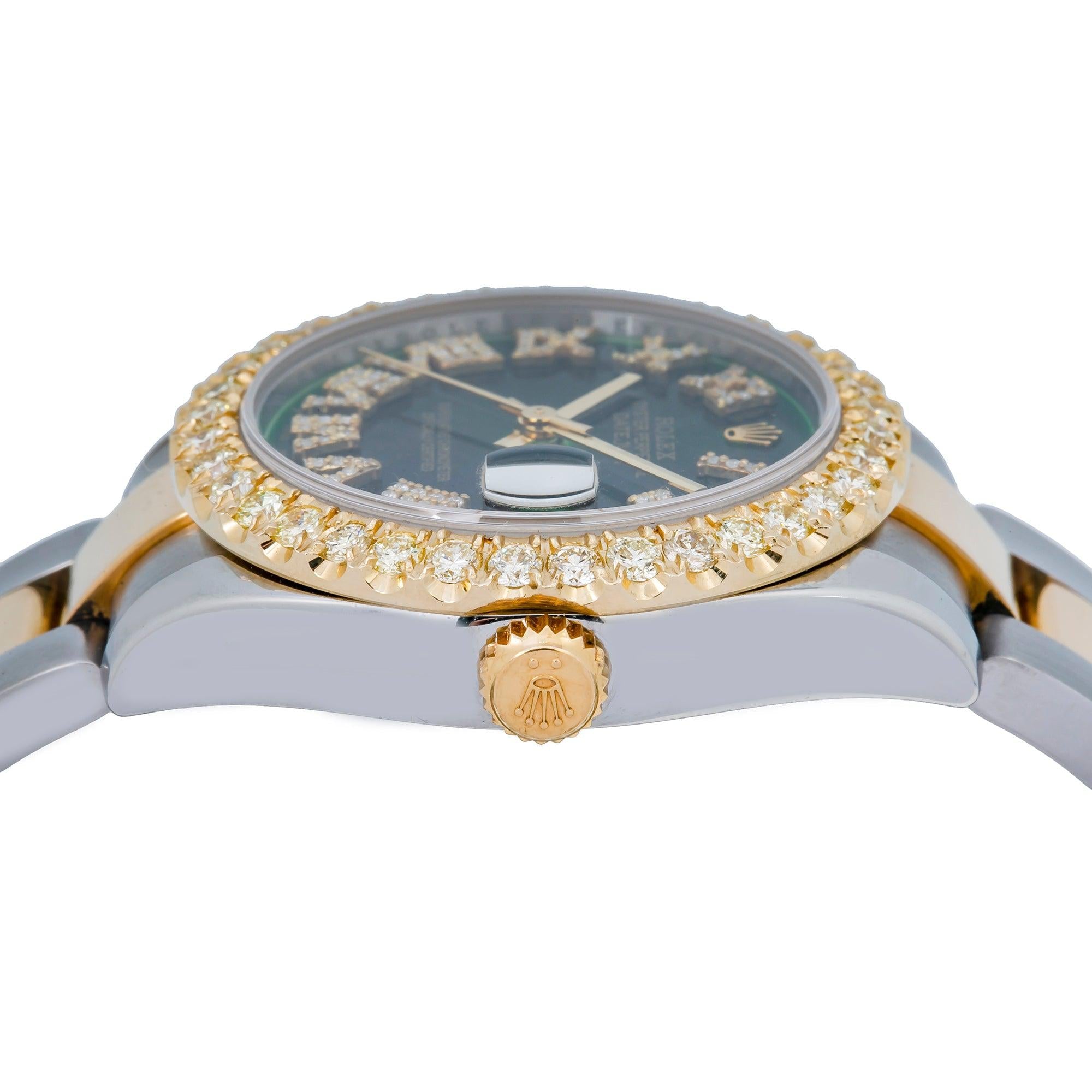 Rolex Datejust 178243 31MM Green Diamond Dial With 1.15 CT Diamonds