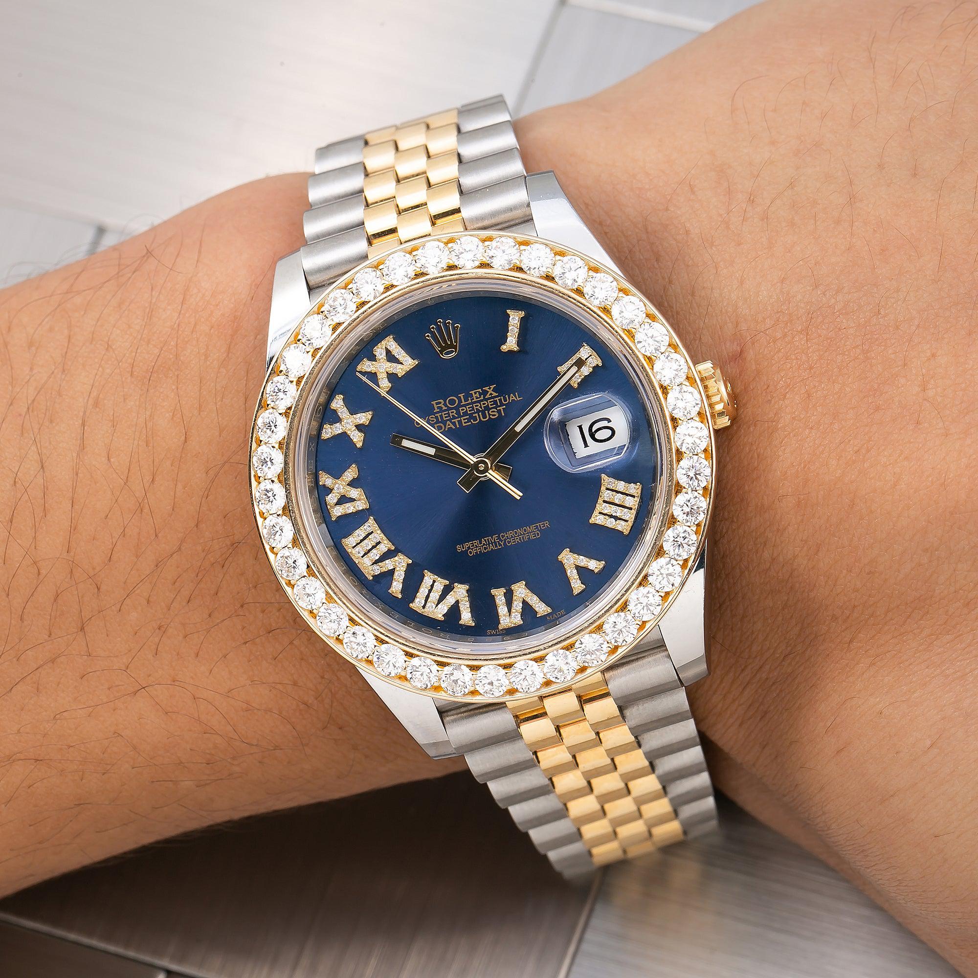Rolex Datejust 126333 41MM Blue Diamond Dial With Two Tone Jubilee Bracelet