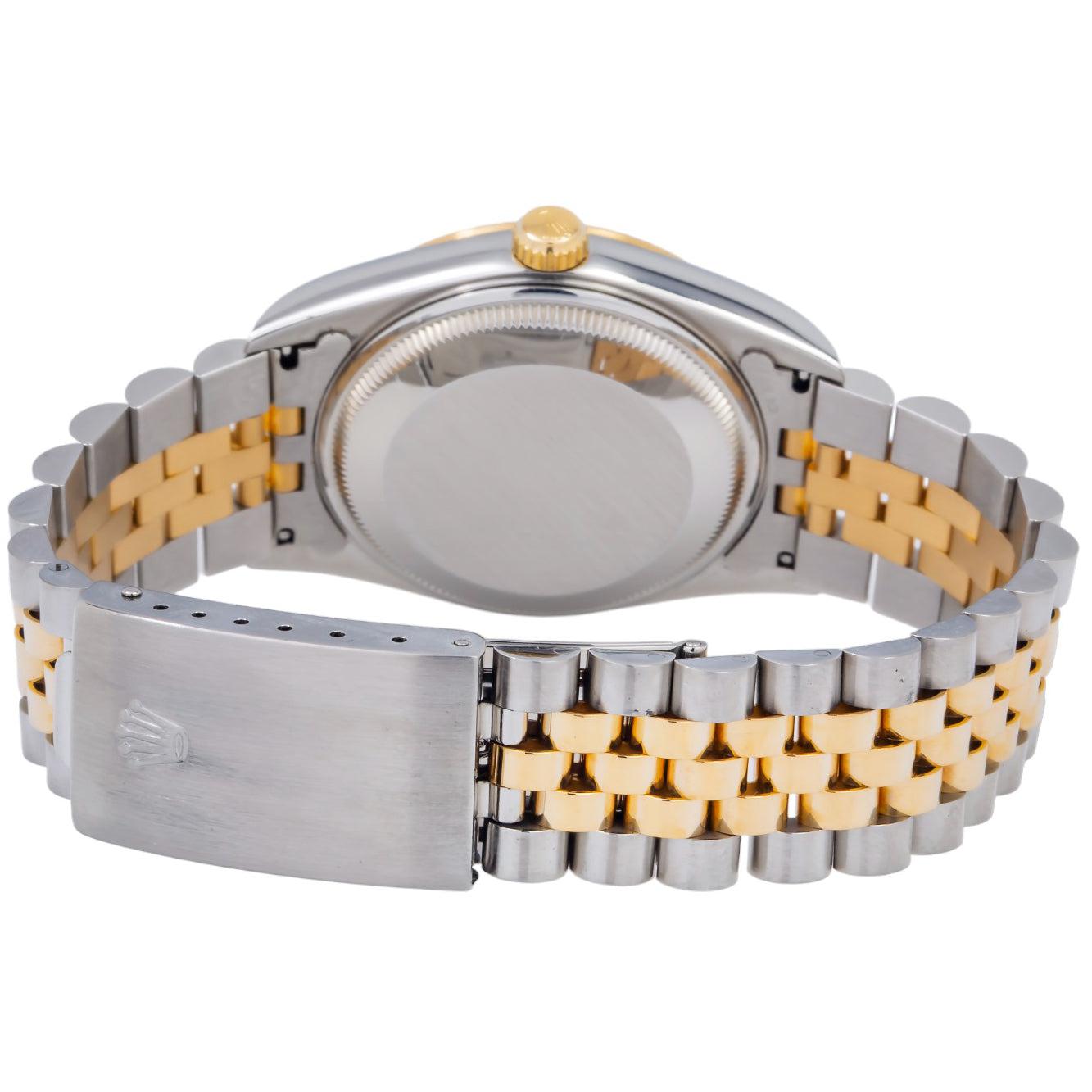 Rolex Date 15223 34MM White Diamond Dial With Two Tone Jubilee Bracelet