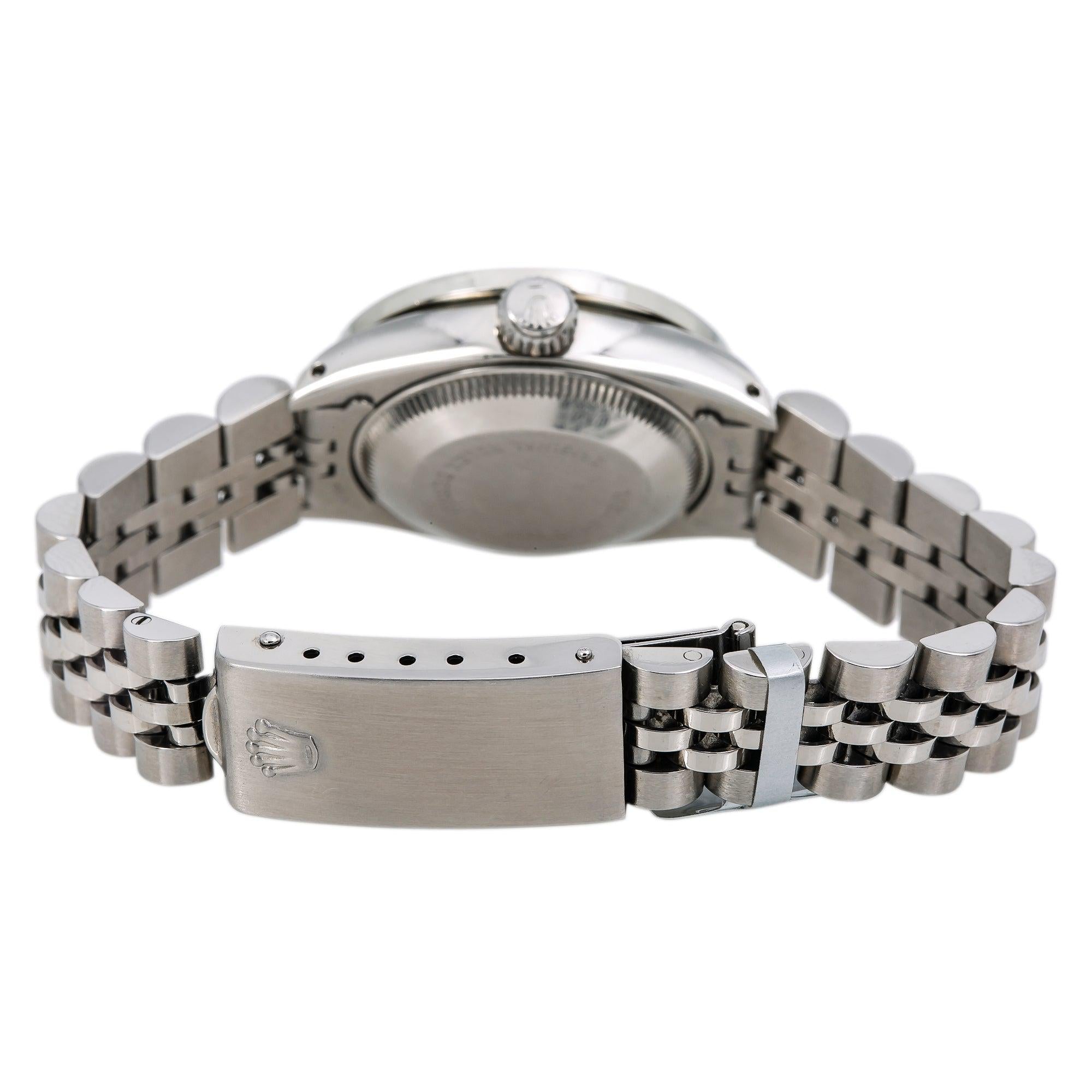 Rolex Lady-Datejust Diamond Watch, 6917 26mm, Black Diamond Dial With 1.80 CT Diamonds Jubilee Bracelet