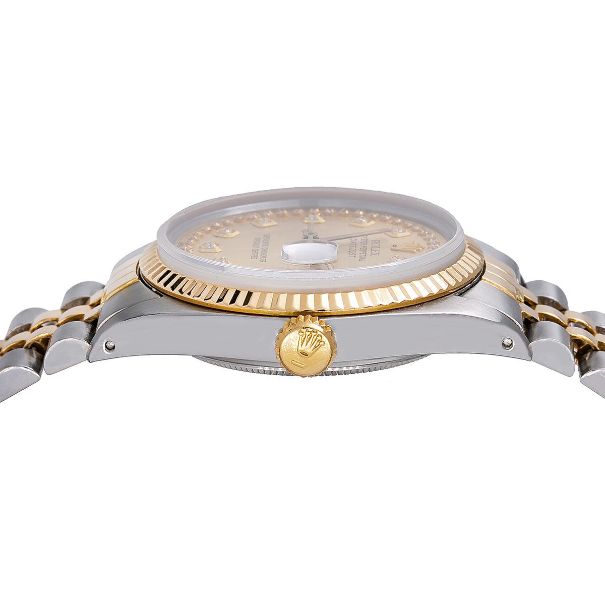 Rolex Datejust 16013 36MM Champagne Dial With Two Tone Jubilee Bracelet