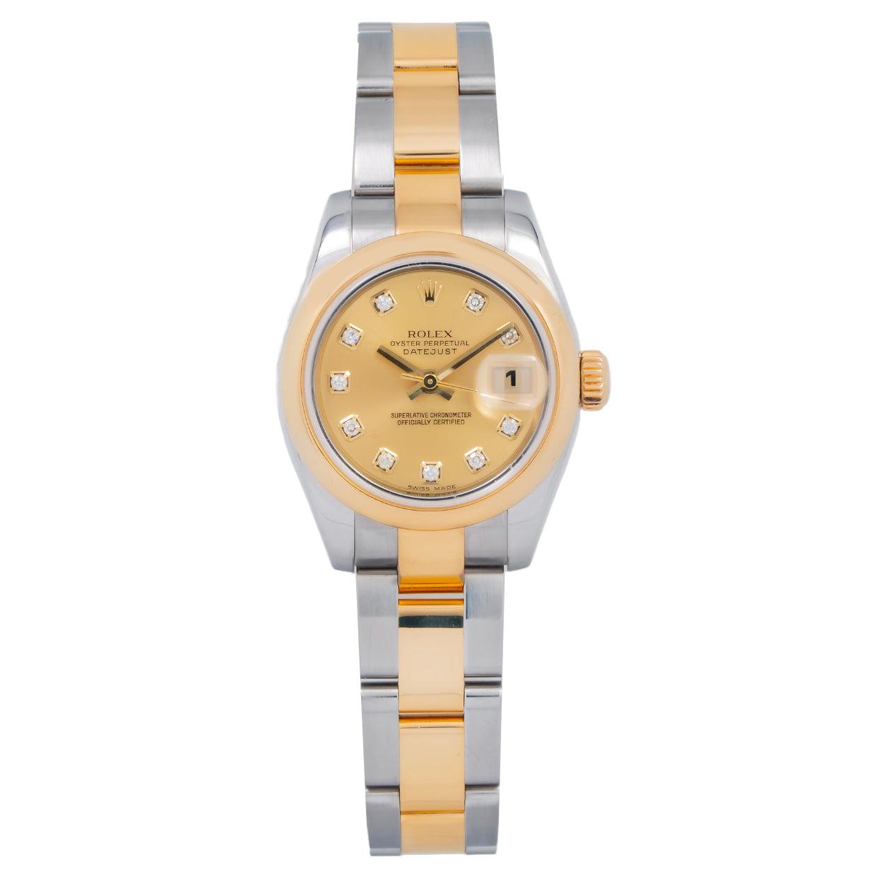 Rolex Datejust 179168 26MM Champagne Dial With Two Tone Oyster Bracelet